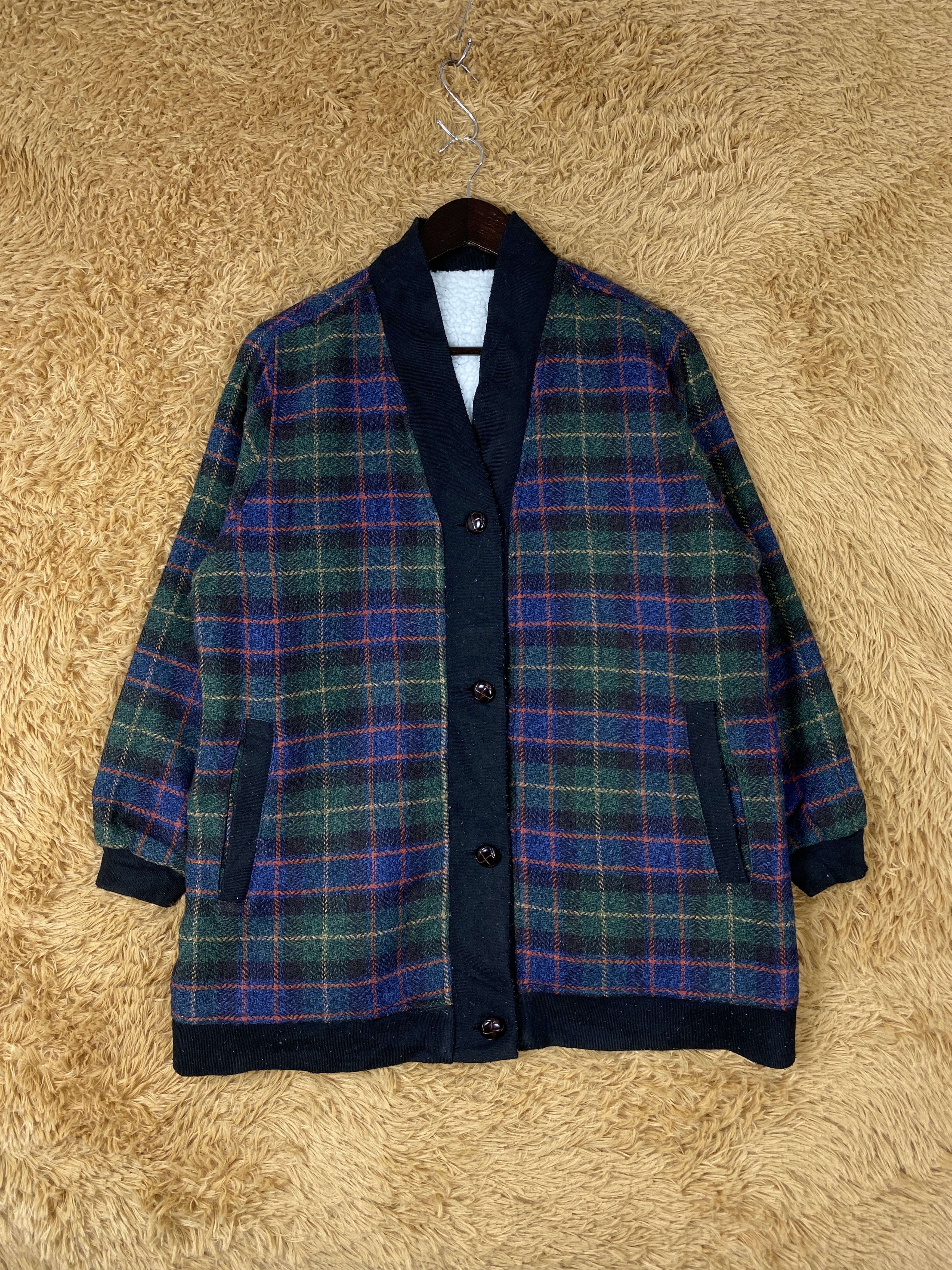 Japanese Brand Vintage Vivre Sa Vie Flannel Sherpa Lining Jacket Size US S / EU 44-46 / 1 - 1 Thumbnail