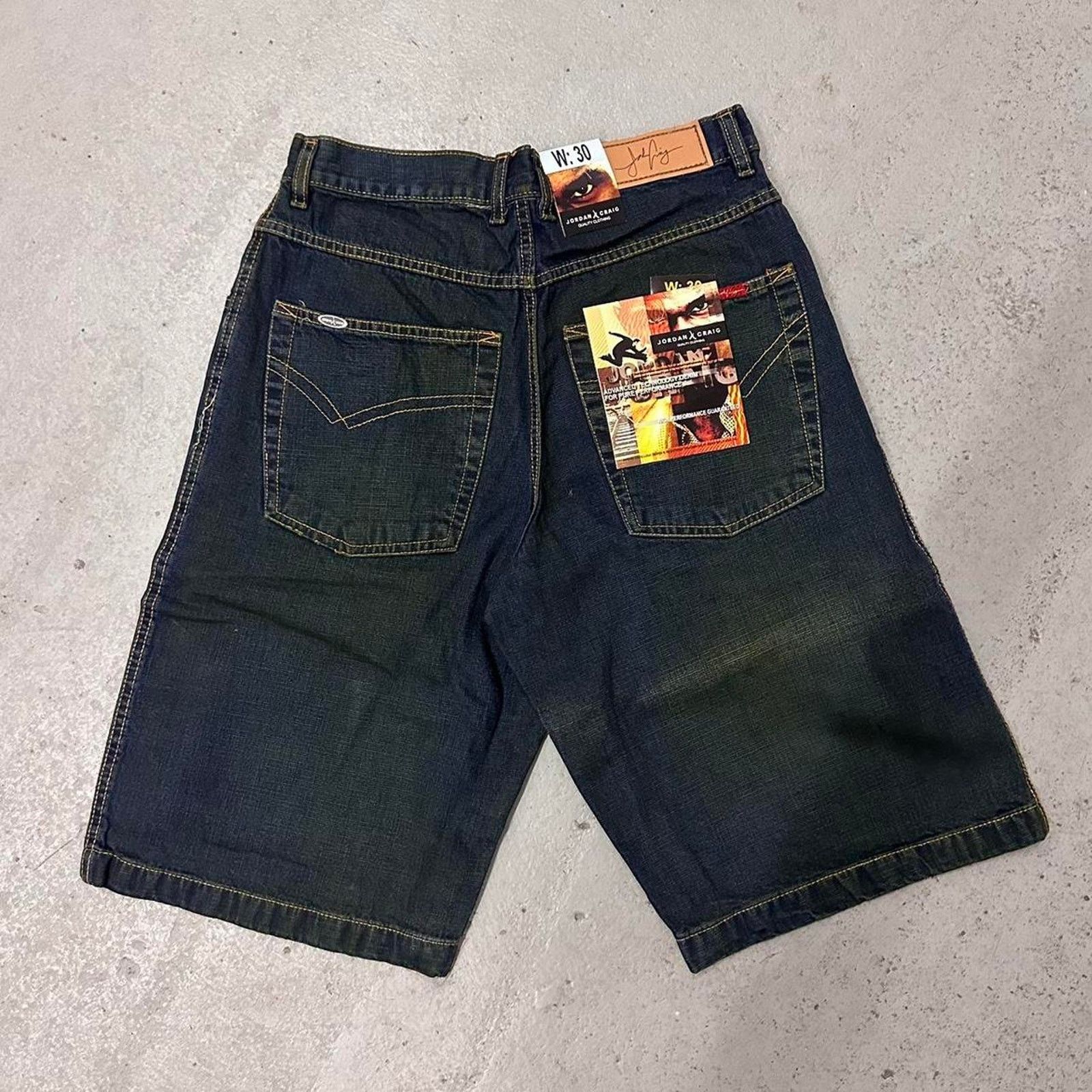 Vintage Vintage Baggy Y2k Urban Wide Leg Denim Shorts Blue Men Sz 30 Size US 30 / EU 46 - 2 Thumbnail
