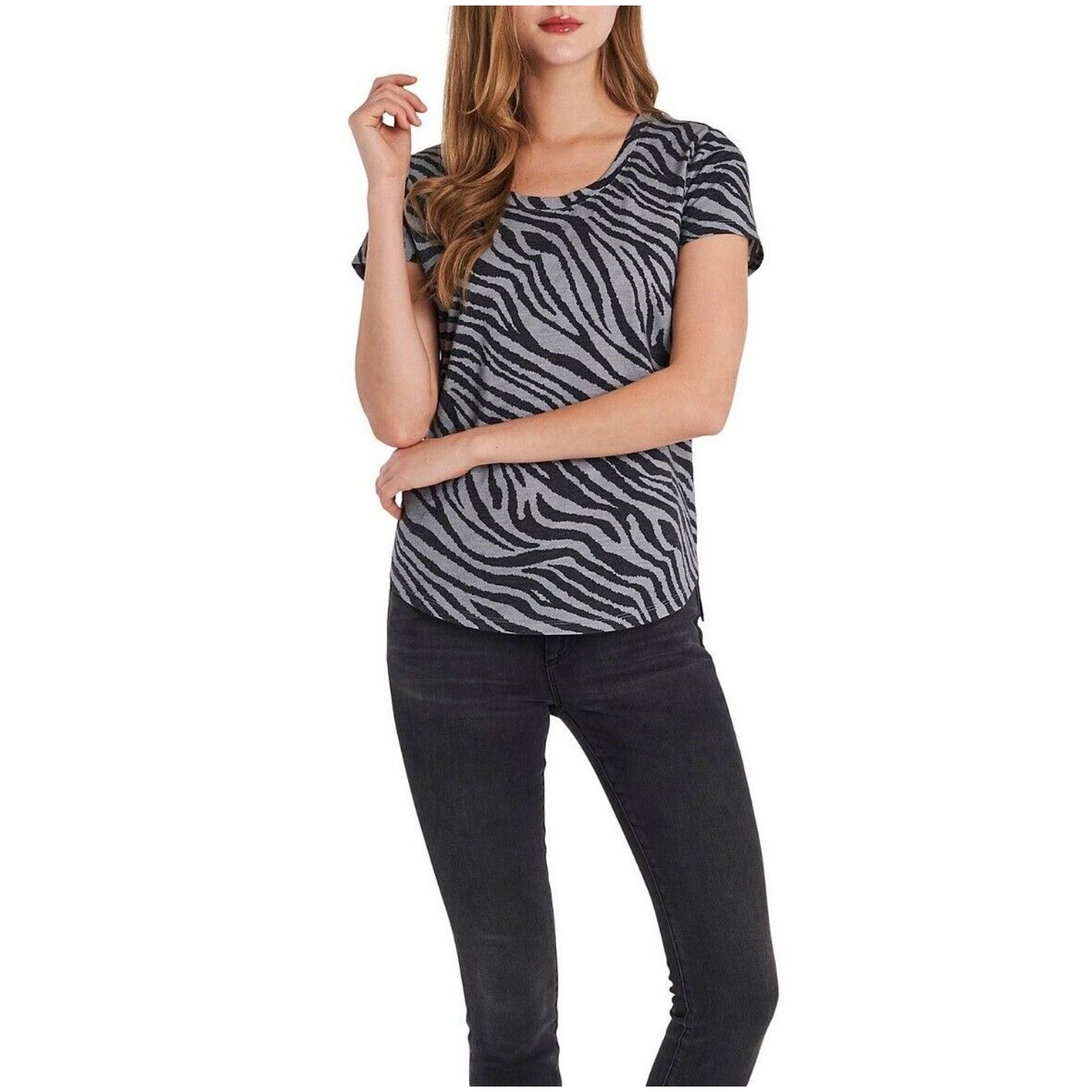 Vince Camuto Vince Camuto Women Zebra Print Casual T-shirt Top Size XL Size XL / US 12-14 / IT 48-50 - 1 Thumbnail