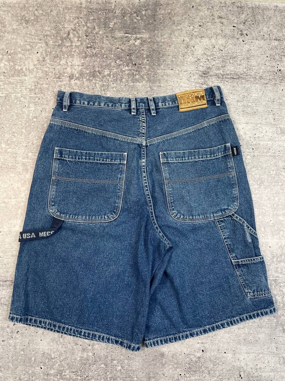 Mecca Vintage Mecca USA Baggy Carpenter Denim Shorts Y2K Size US 36 / EU 52 - 1 Thumbnail