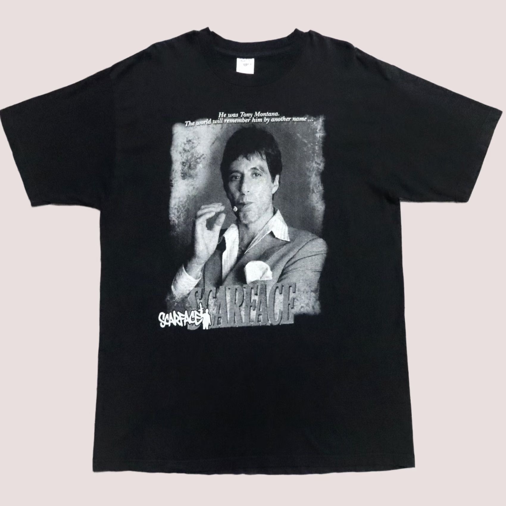 Vintage Vintage Scarface Al Pacine Photo Tshirt 2XL Black Mens T-Shirt Lucky 90s Rap Urban Size US XXL / EU 58 / 5 - 1 Thumbnail