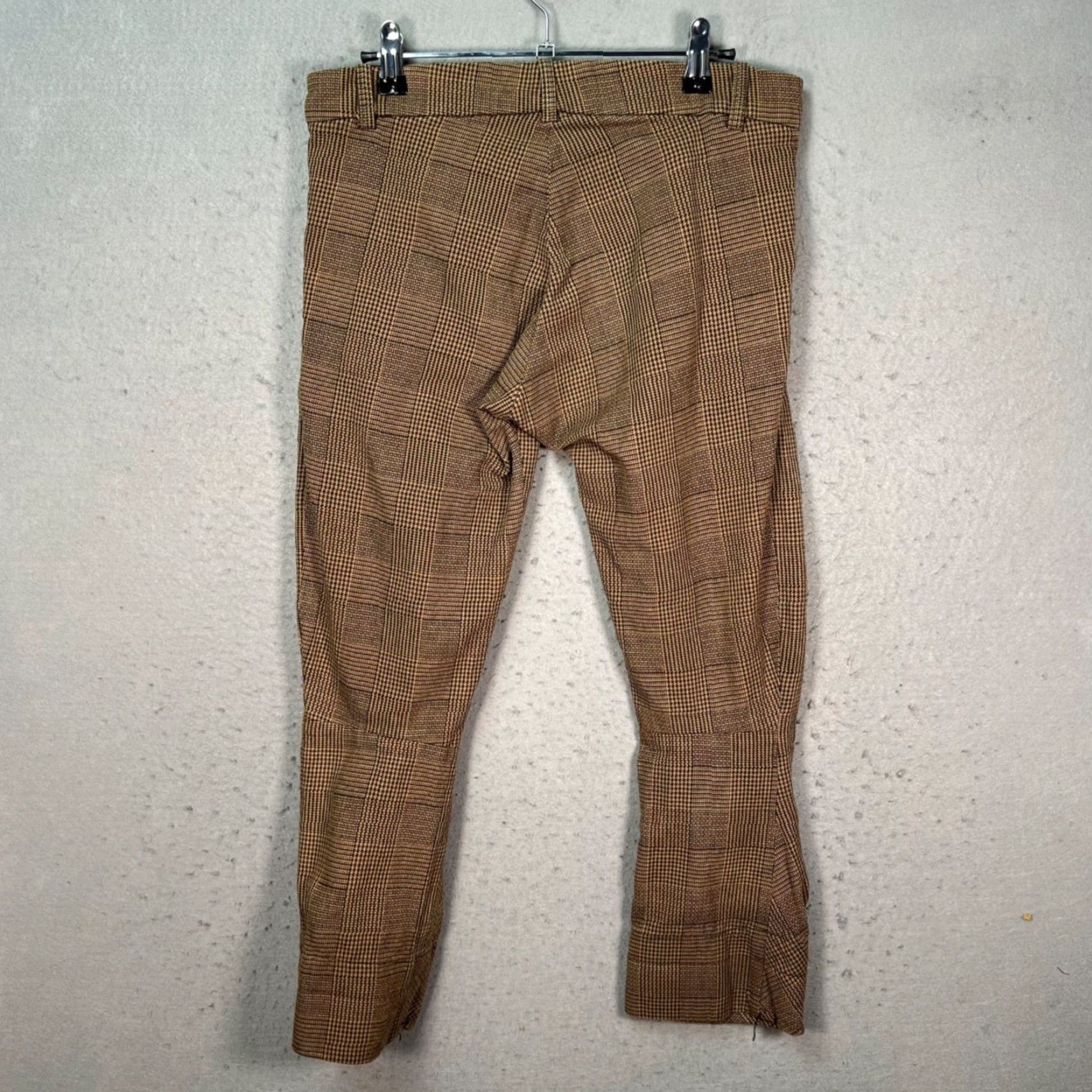 Christopher Nemeth Christopher Nemeth Large Houndstooth Wool Cropped Pants Mens Pants Brown 24in Inseam Cropped Front Flat Front Vintage 90s/Nemeth Cropped Pants Mens Size US 33 - 2 Thumbnail