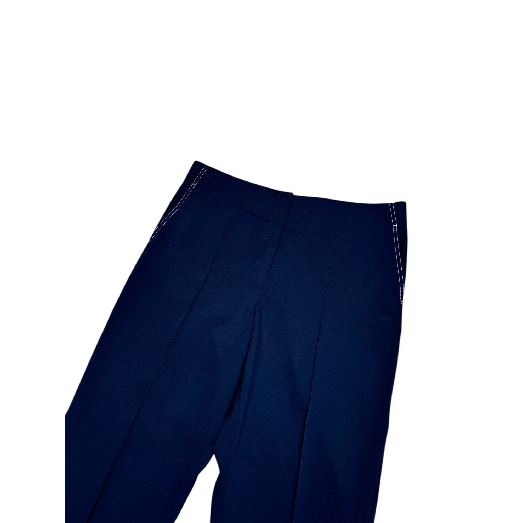 Celine Navy Wool Trousers Size 32" / US 10 / IT 46 - 2 Thumbnail