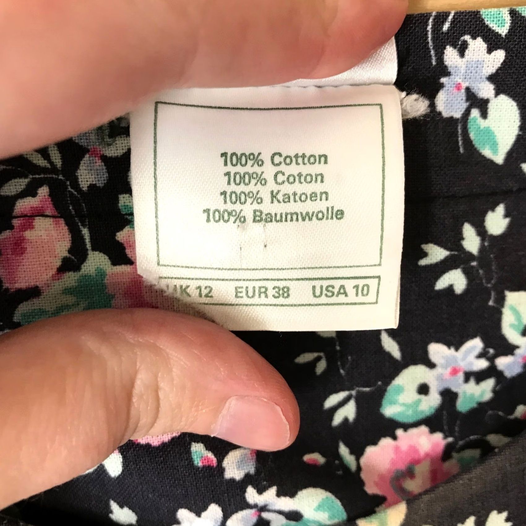 Laura Ashley VINTAGE Laura Ashley Maxi Dress Navy Pink 1990s Floral Cotton Empire Waist Womens Size L / US 10 / IT 46 - 8 Thumbnail