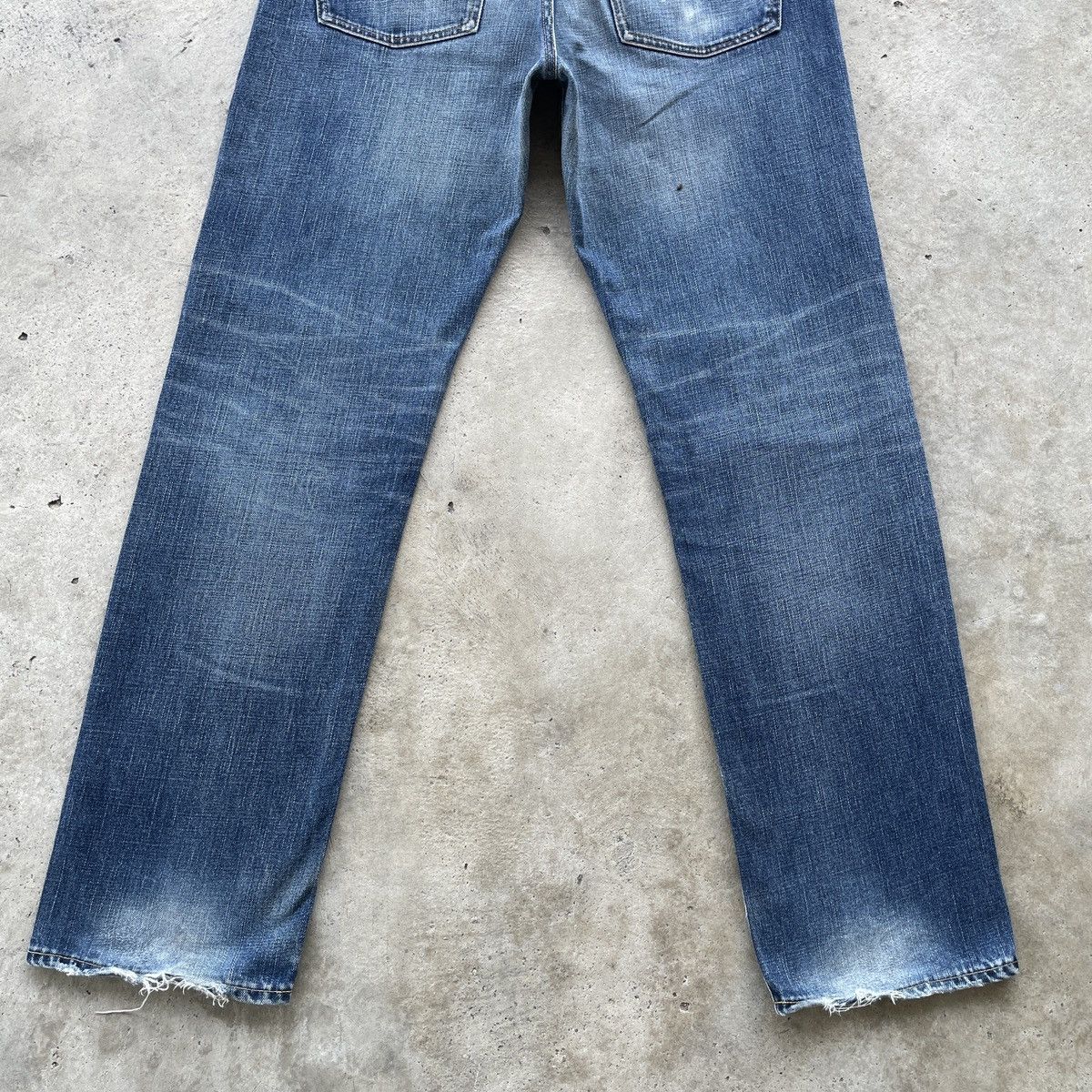Japanese Brand × Jean × Vintage W36x33💥 Vintage Japanese Faded Distressed Jeans Denim Pants Size US 36 / EU 52 - 10 Thumbnail
