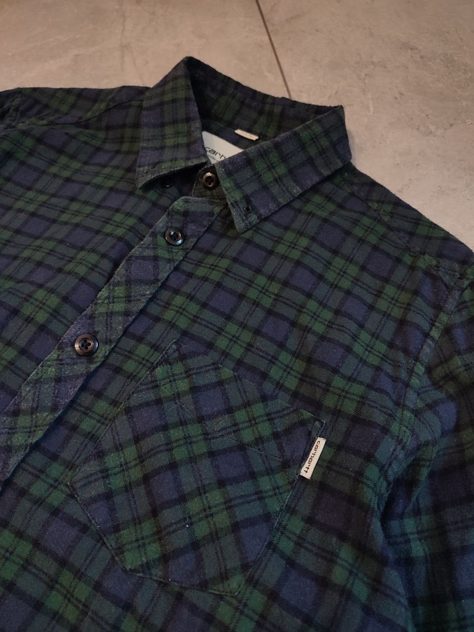 Carhartt Carhartt WIP regular shirt green navy cage print M size Size US M / EU 48-50 / 2 - 4 Thumbnail