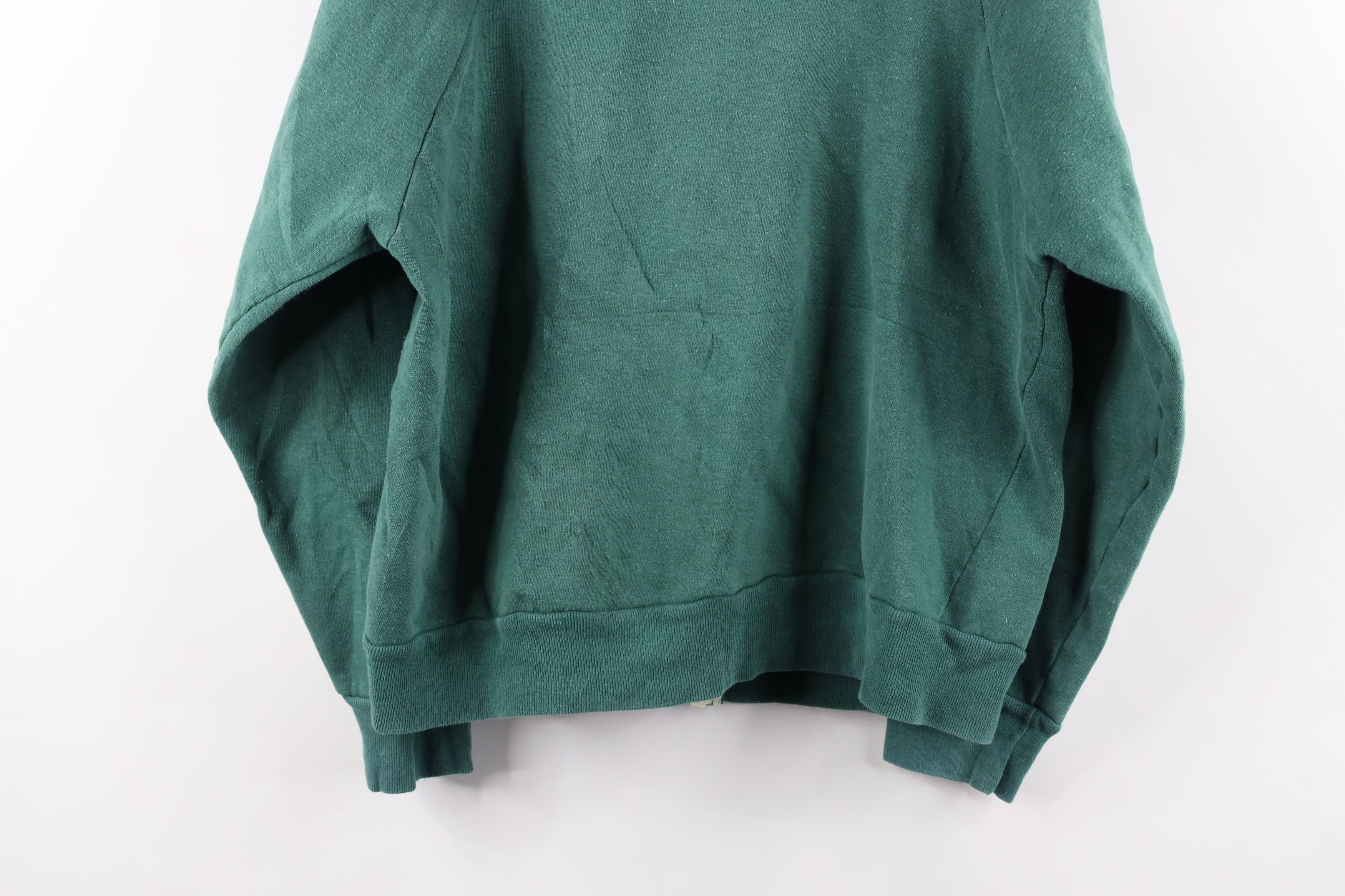 Vintage Vintage 60s 70s Streetwear Full Zip Hoodie Sweatshirt Green Size US L / EU 52-54 / 3 - 9 Thumbnail