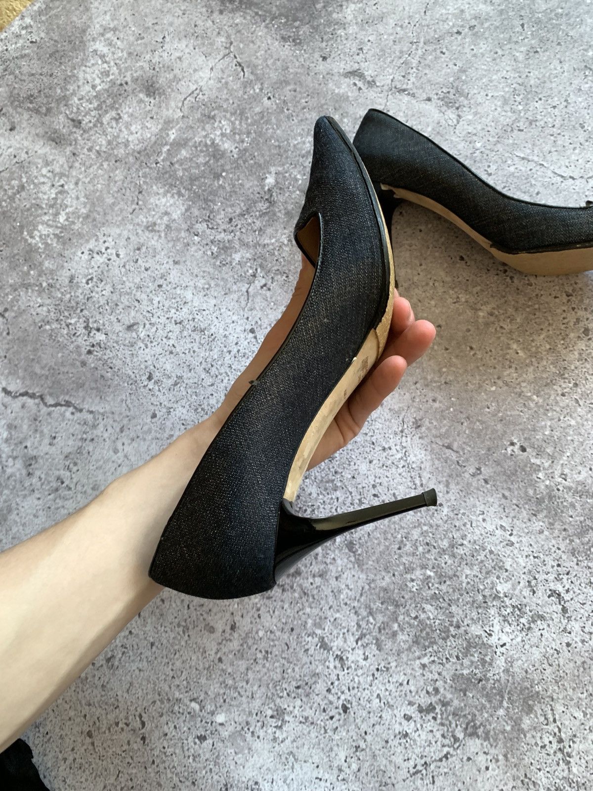 Jimmy Choo 🔥JIMMY CHOO DENIM HEELS Size US 10 / IT 40 - 7 Thumbnail