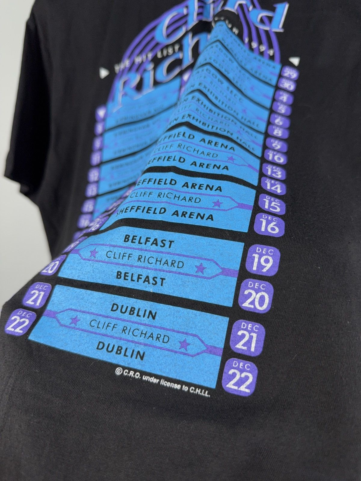 Band Tees × Vintage Vintage 90s 1994 Cliff Richard Promo logo The Tour Tee Shirt Size US M / EU 48-50 / 2 - 6 Thumbnail