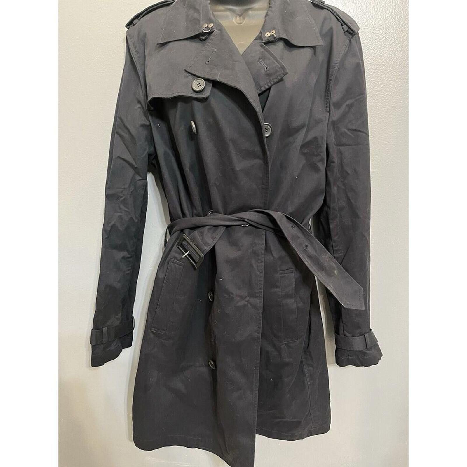 Other Classic Women's Black Trench Coat LG Size L / US 10 / IT 46 - 2 Thumbnail
