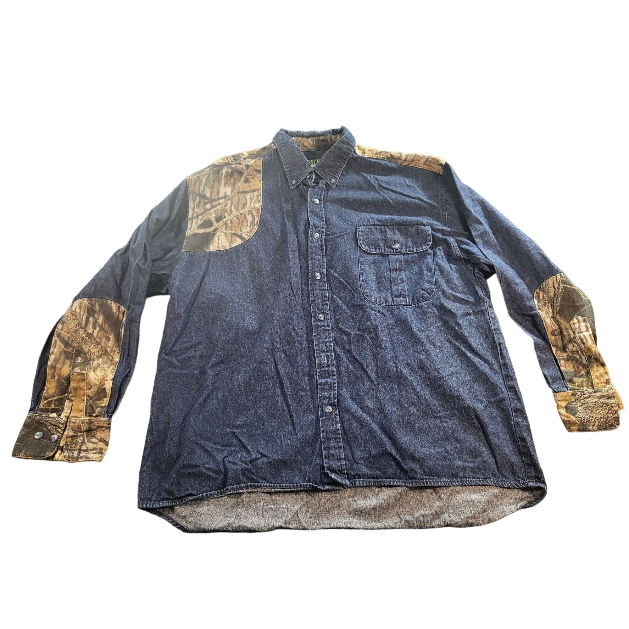 Other Vintage Scottish Greys Button Up Shirt Men Sz XL Denim Camo Size US XL / EU 56 / 4 - 1 Thumbnail