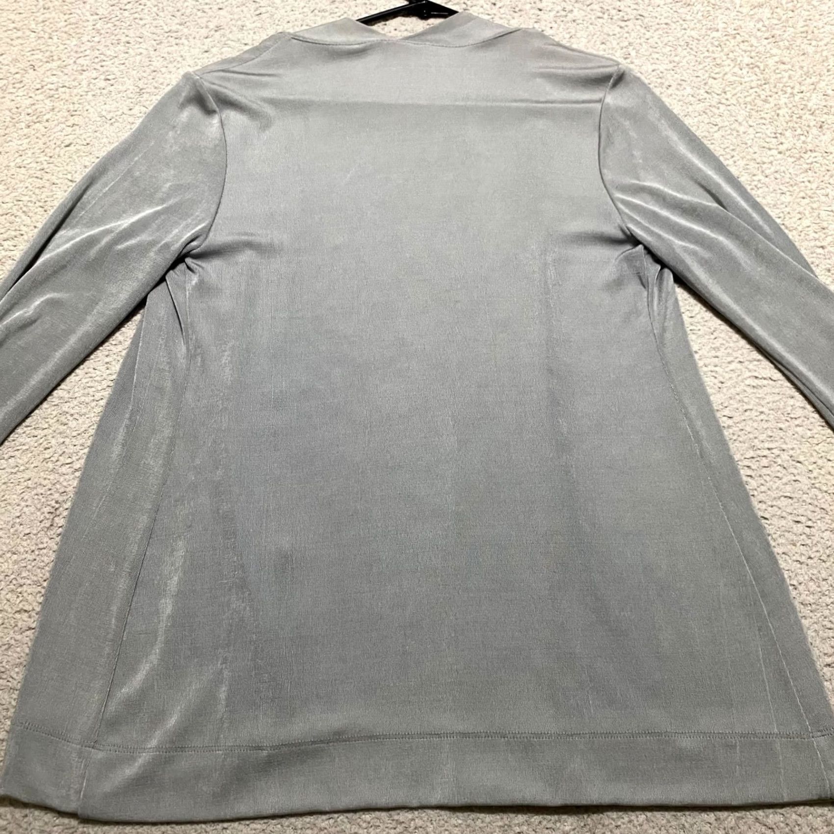 Vintage Chico's Cardigan Sweater Open Front Ruched Gray Travel Womens Small Shirt M Cardigan Girls Mens Girls? Size S / US 4 / IT 40 - 2 Thumbnail