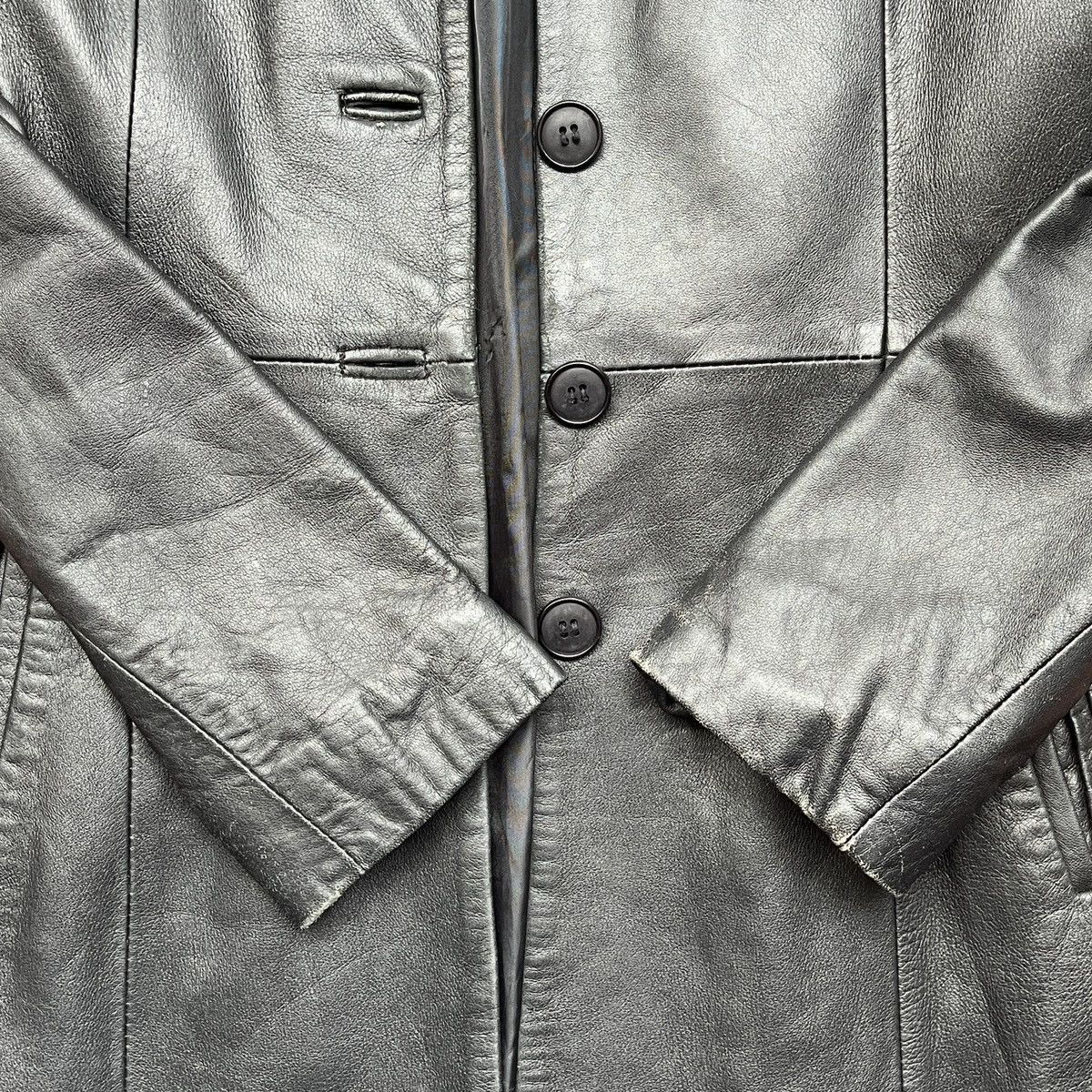 Leather × Vera Pelle Vintage Vera Pelle Long Coat Designer Leather Jacket Italy Size US S / EU 44-46 / 1 - 15 Thumbnail