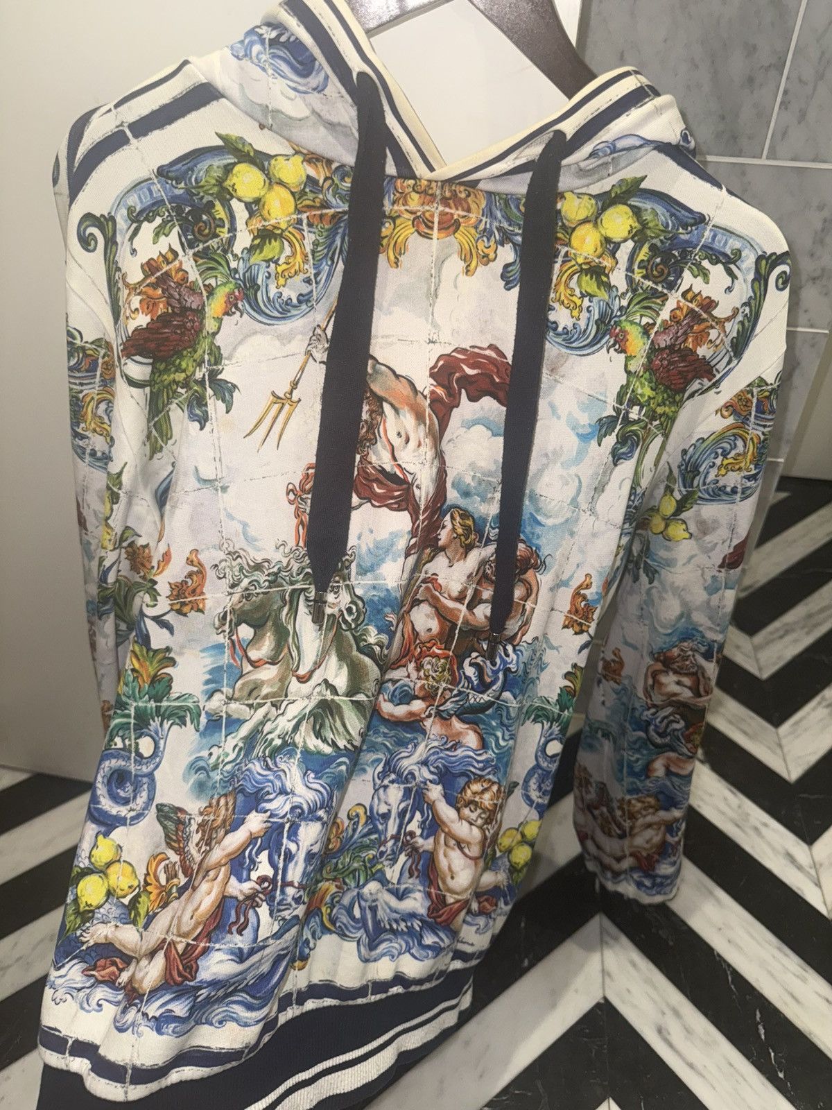 Dolce & Gabbana Dolce & Gabanna Multicolour Hoodie Neptune Print Size US L / EU 52-54 / 3 - 2 Thumbnail