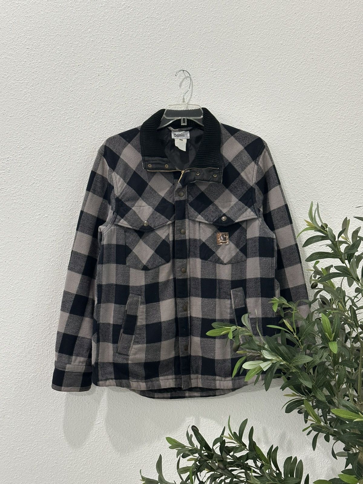Carhartt Vintage Carhartt Tartan Check Flannel Zip/Snap Workwear XL Size US XL / EU 56 / 4 - 1 Thumbnail