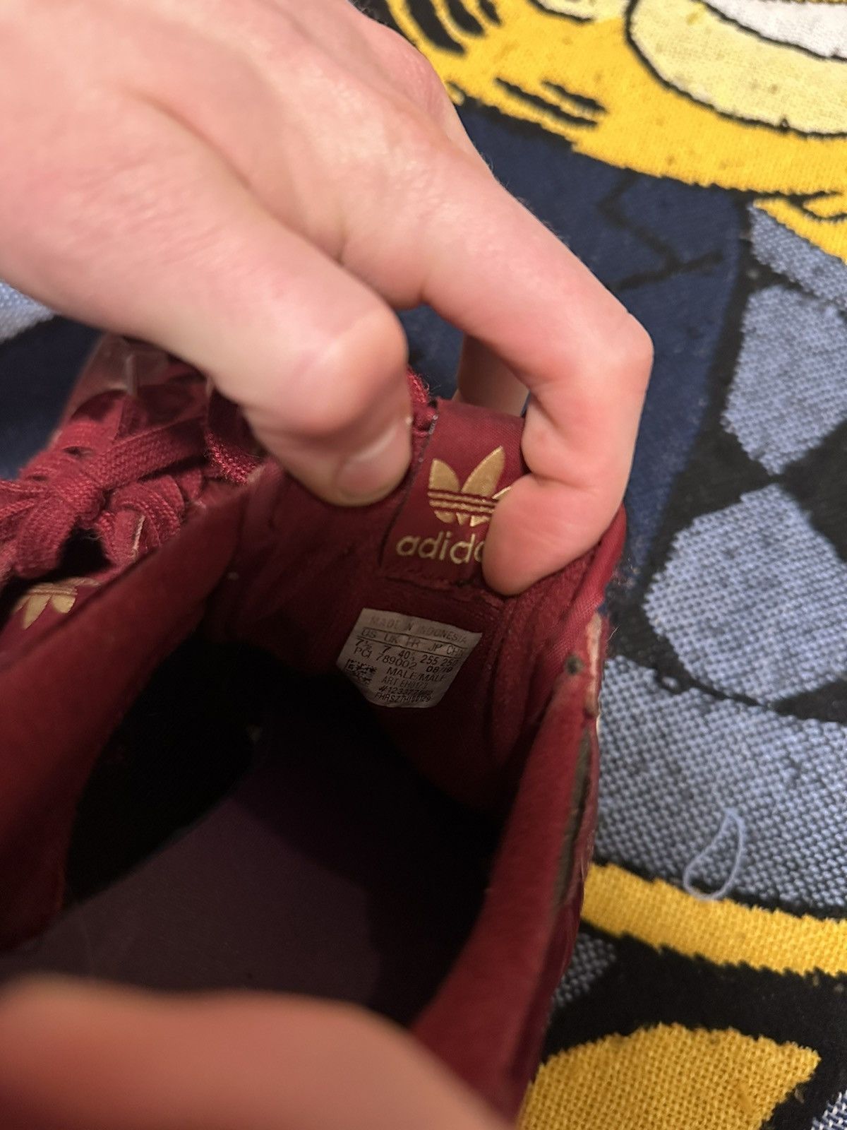 Adidas Vintage Adidas Red Velvet Skate Shoes Size US 7.5 / EU 40-41 - 7 Thumbnail