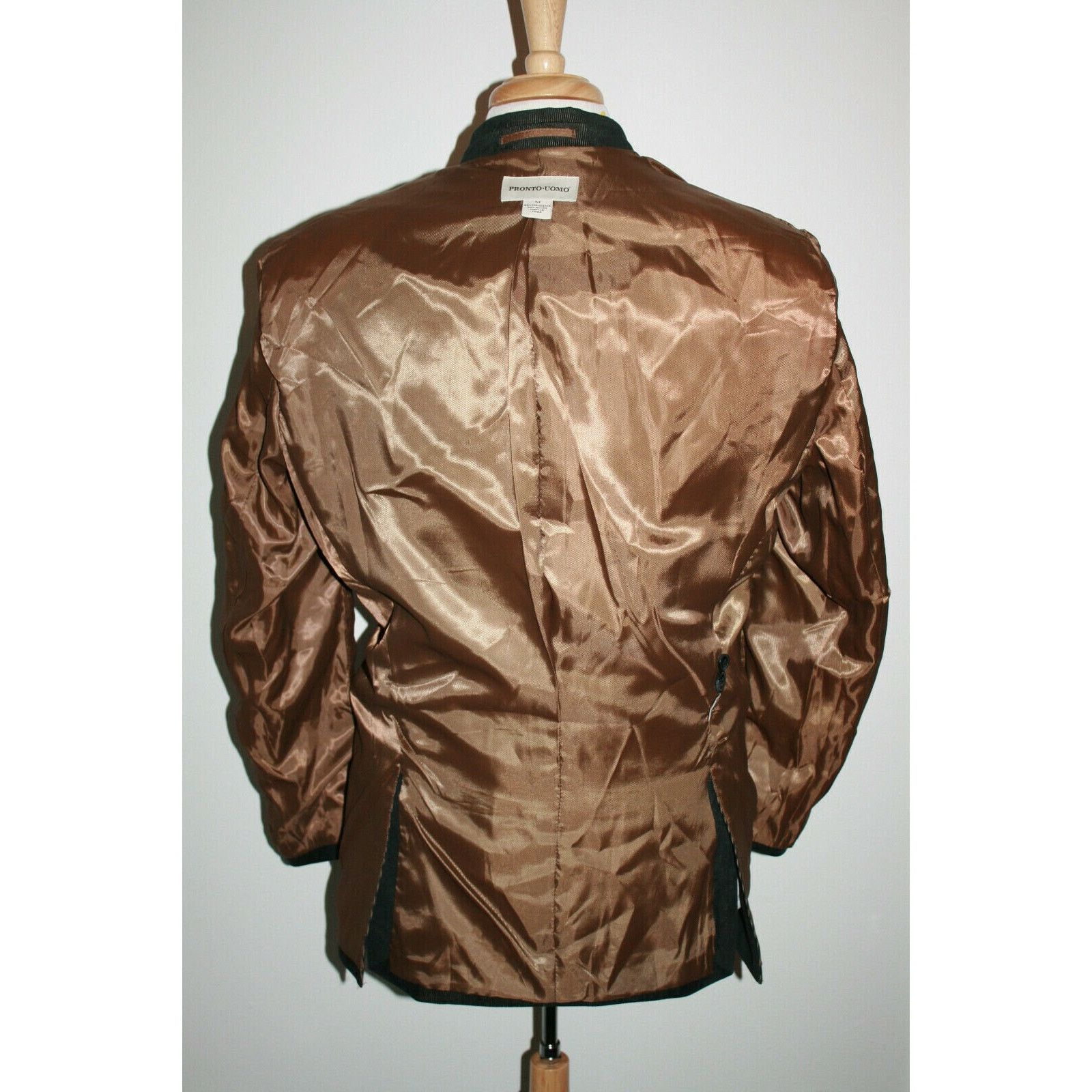Pronto Uomo 40R Pronto Uomo Mens Blue/Brown Mens Corduroy Blazer Size 40R - 8 Thumbnail