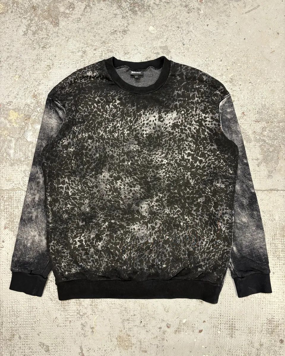 2000s Cavalli Cosmic Grey & Black Sweater