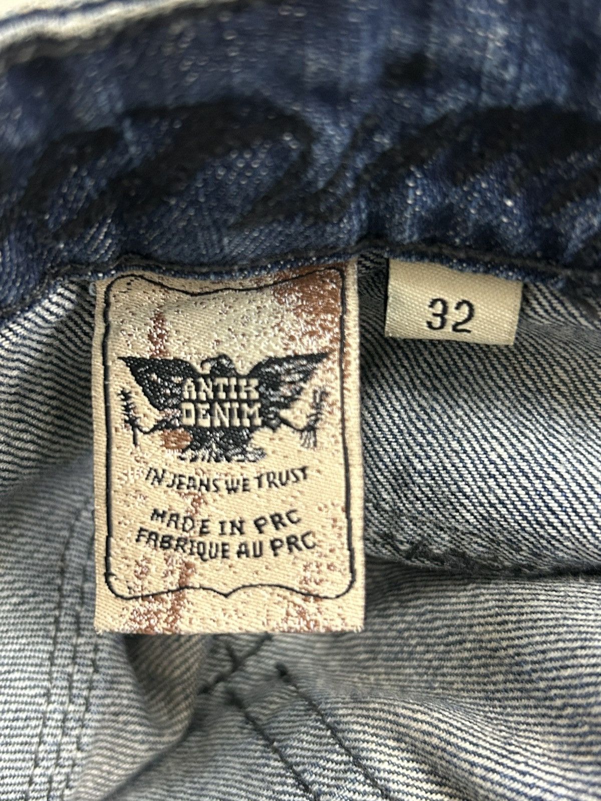 20471120 × GOSTAR DE FUGA × Japanese Brand Antik Heritage Denim Baggy Style Studded Mud Washed Distress Size US 34 / EU 50 - 17 Thumbnail