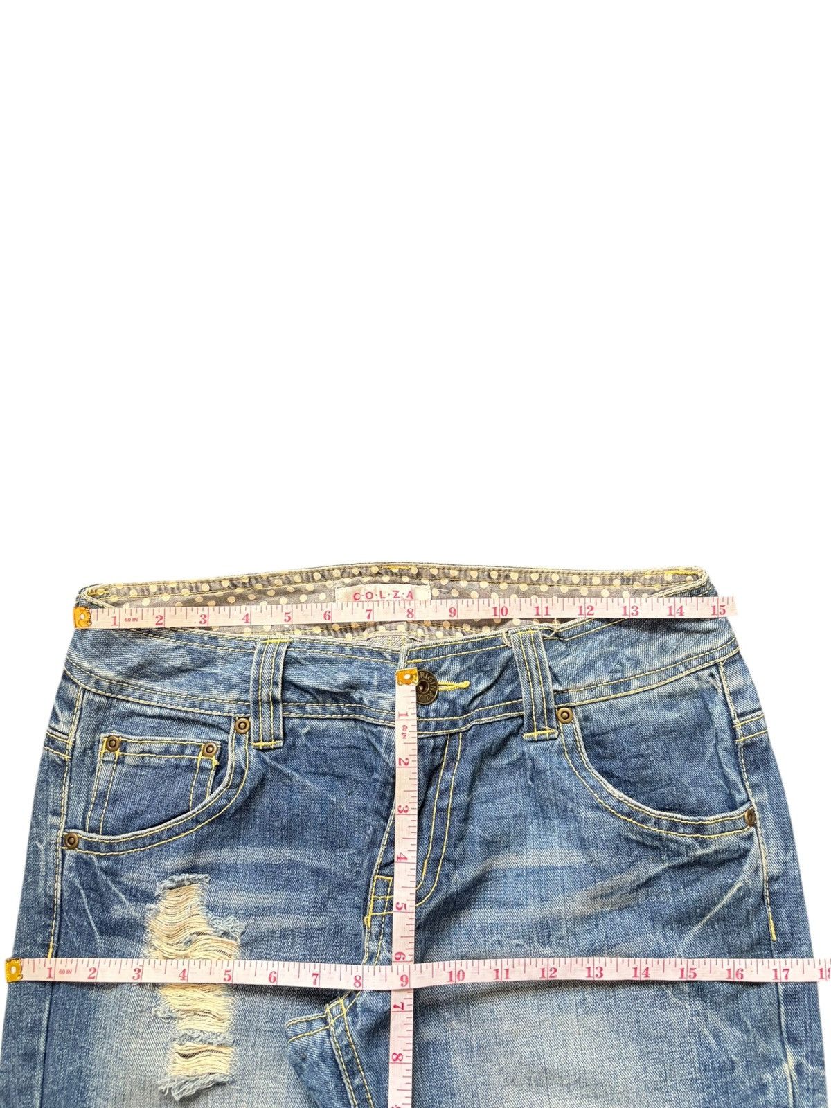 Fubu Vintage Japanese Brand Faded Wash Distress Loose Jeans Size 29" - 6 Thumbnail