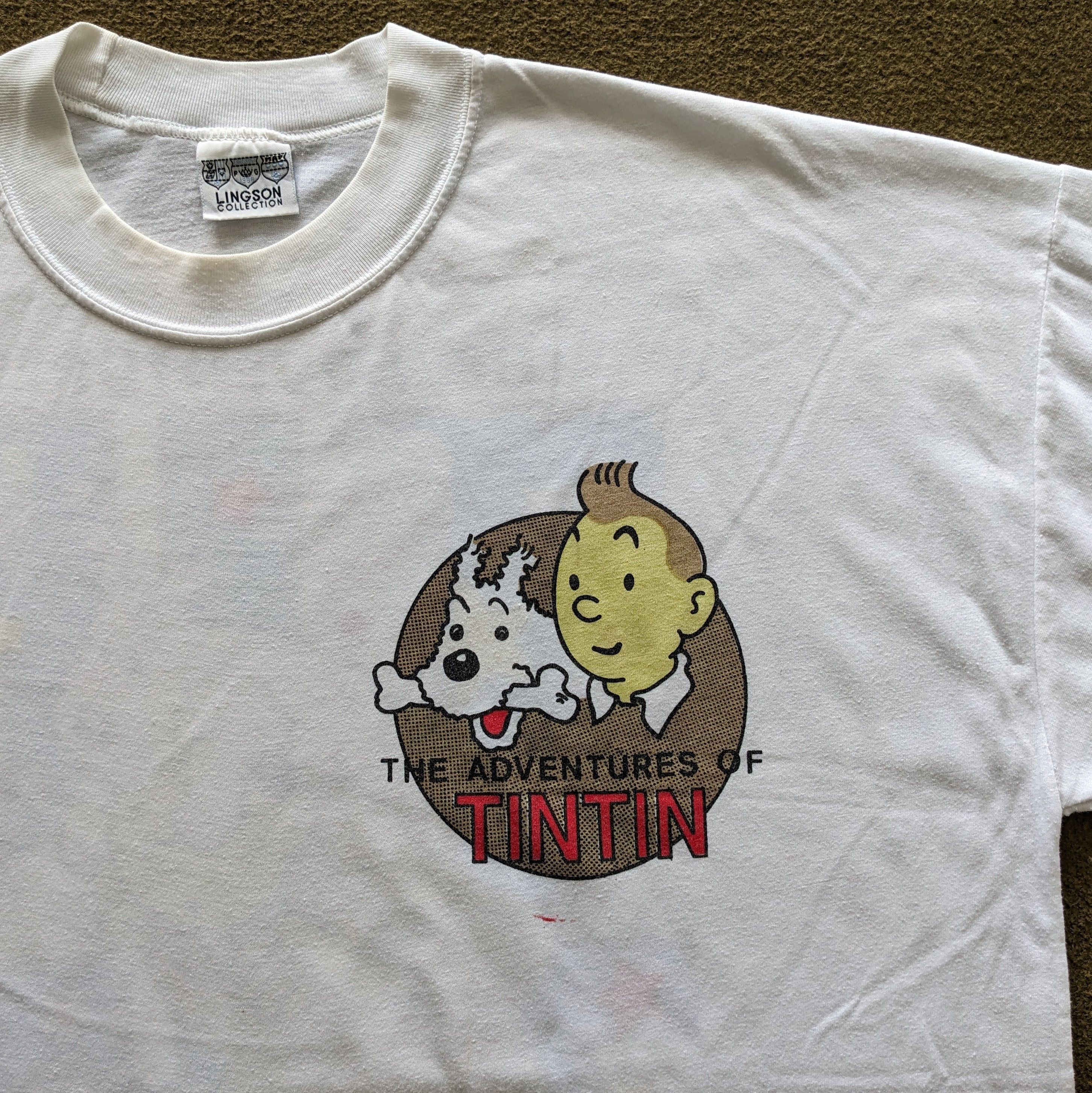 Vintage Vintage The Adventure Of Tintin American Movie T-shirt Size US L / EU 52-54 / 3 - 4 Thumbnail
