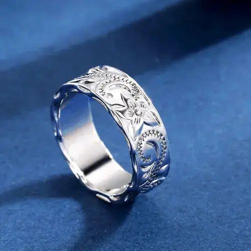 Jewelry × Vintage Elegant Pattern Ring Size 7 8 9 10 11 Size ONE SIZE - 4 Thumbnail