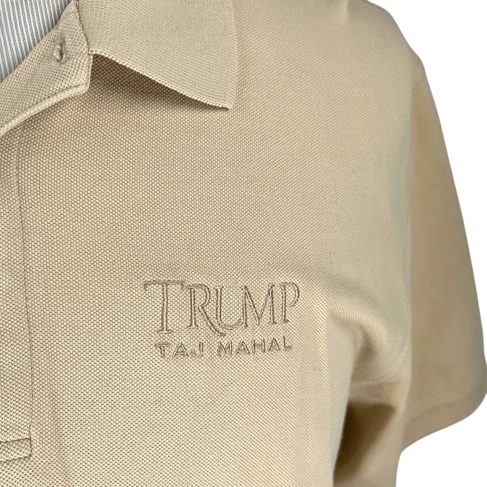 Other Vintage Trump Taj Mahal Polo Shirt Men’s Large Tan Golf Size US L / EU 52-54 / 3 - 3 Thumbnail
