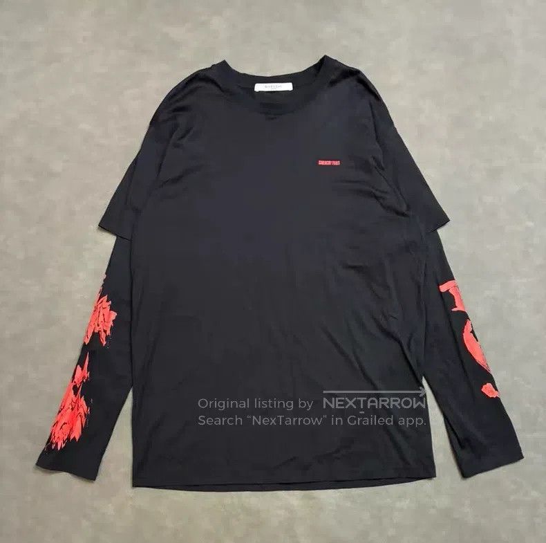 Givenchy Givenchy Fake Two-Piece Printed Long-Sleeve T-Shirt Size US L / EU 52-54 / 3 - 1 Thumbnail