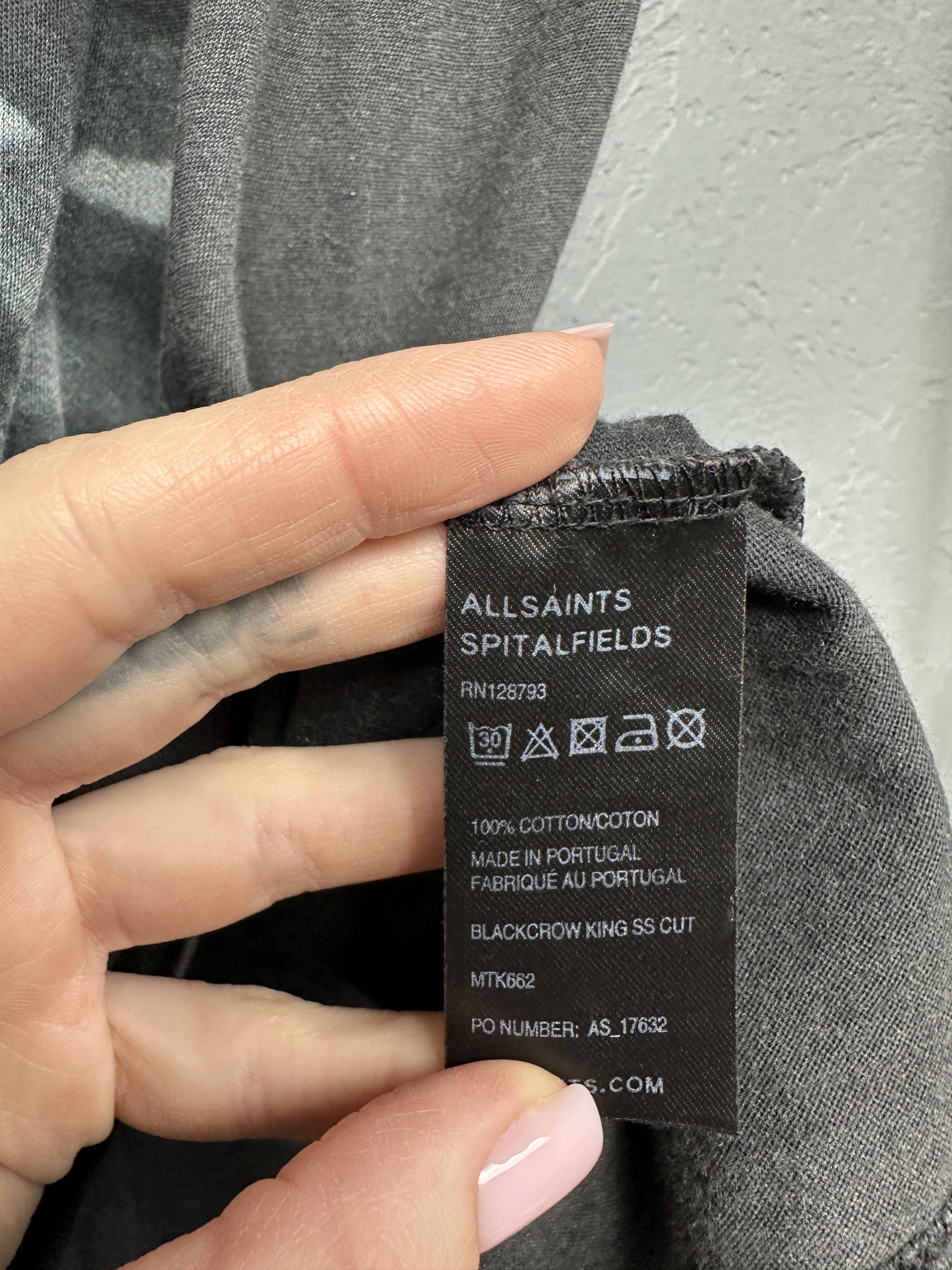 Allsaints Allsaints Mens Blackcrow King Crew Neck T-Shirt Tee Size US XL / EU 56 / 4 - 5 Thumbnail