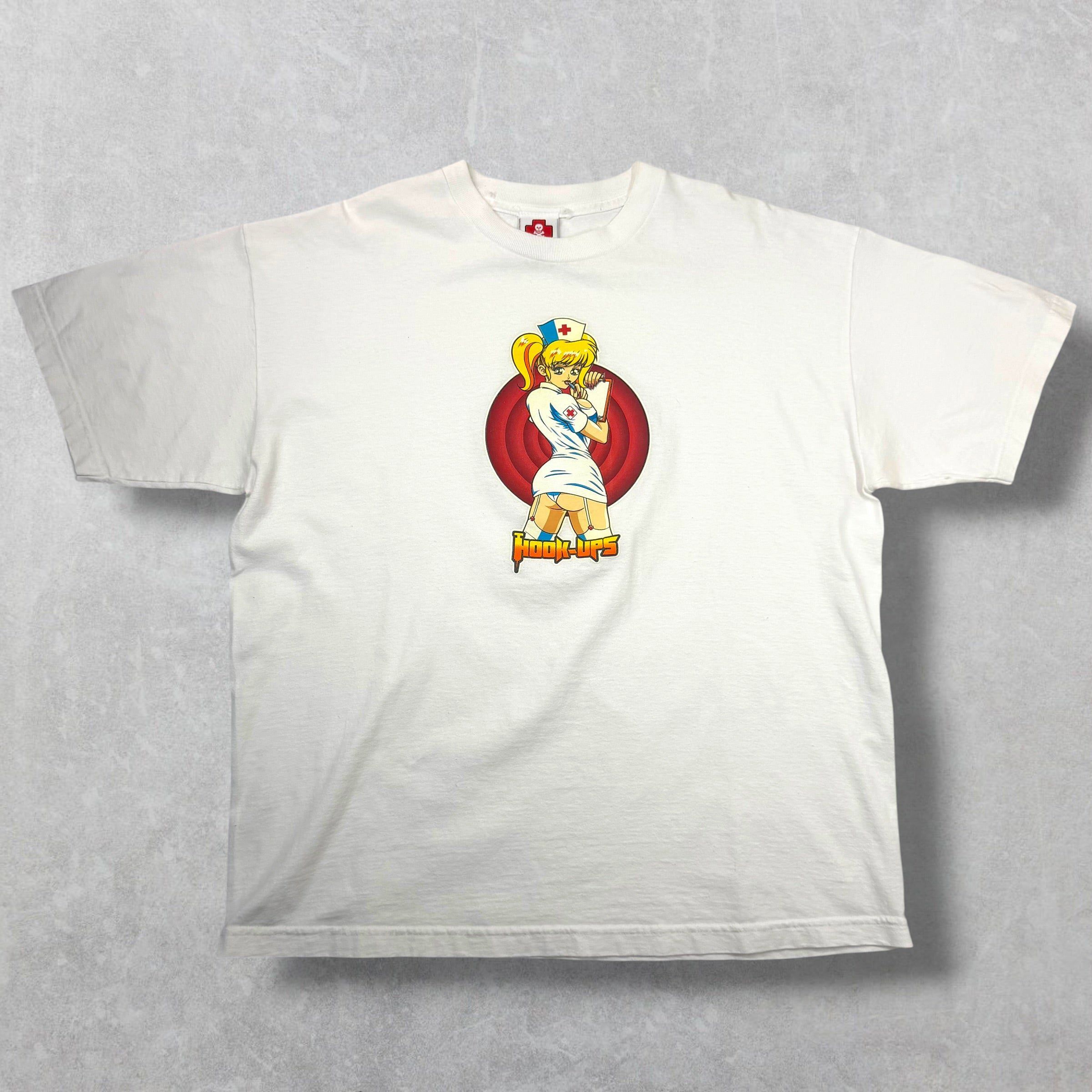 Hook-Ups Vintage 90's Hook-Ups Nurse Tee XL Size US XL / EU 56 / 4 - 1 Thumbnail