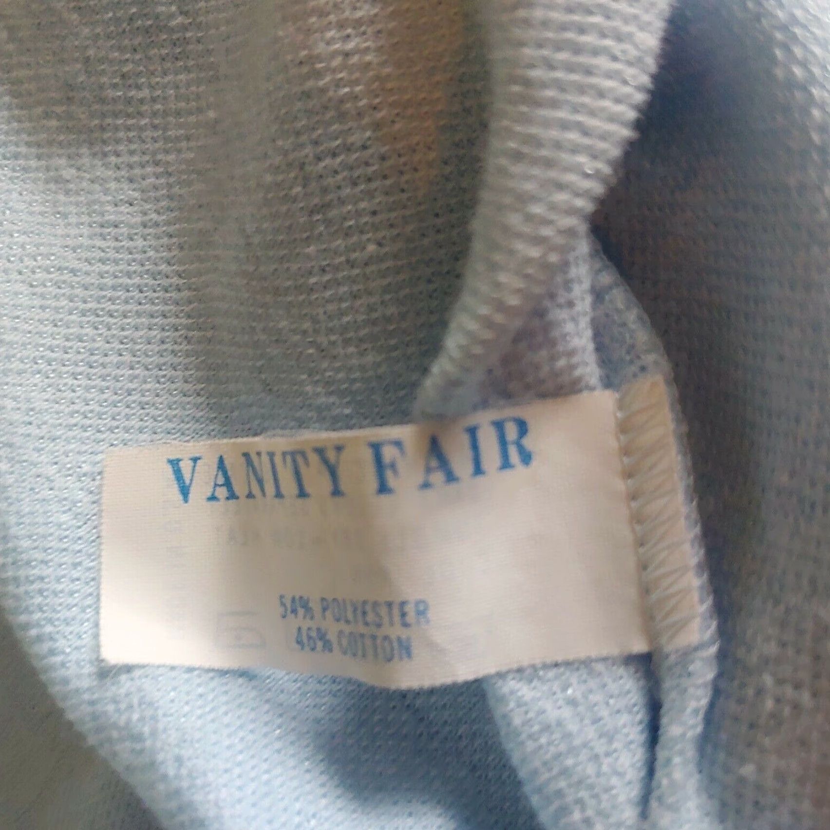 Vintage VINTAGE Vanity Fair Robe Women's Long Gown Blue Floral Button Up Nightgown Housecoat Granny Size ONE SIZE - 3 Thumbnail