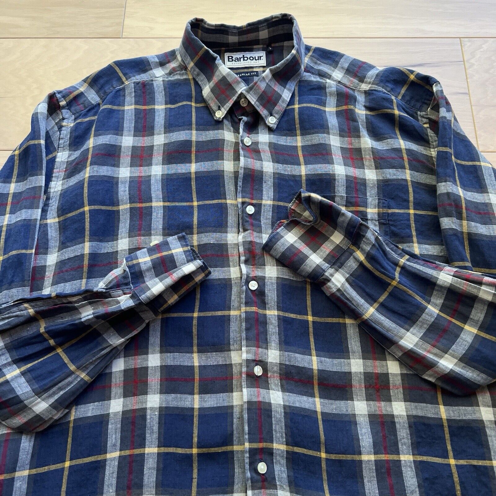Barbour Barbour Linen Shirt XL Multicolor Casual Button Up Size US XL / EU 56 / 4 - 4 Thumbnail
