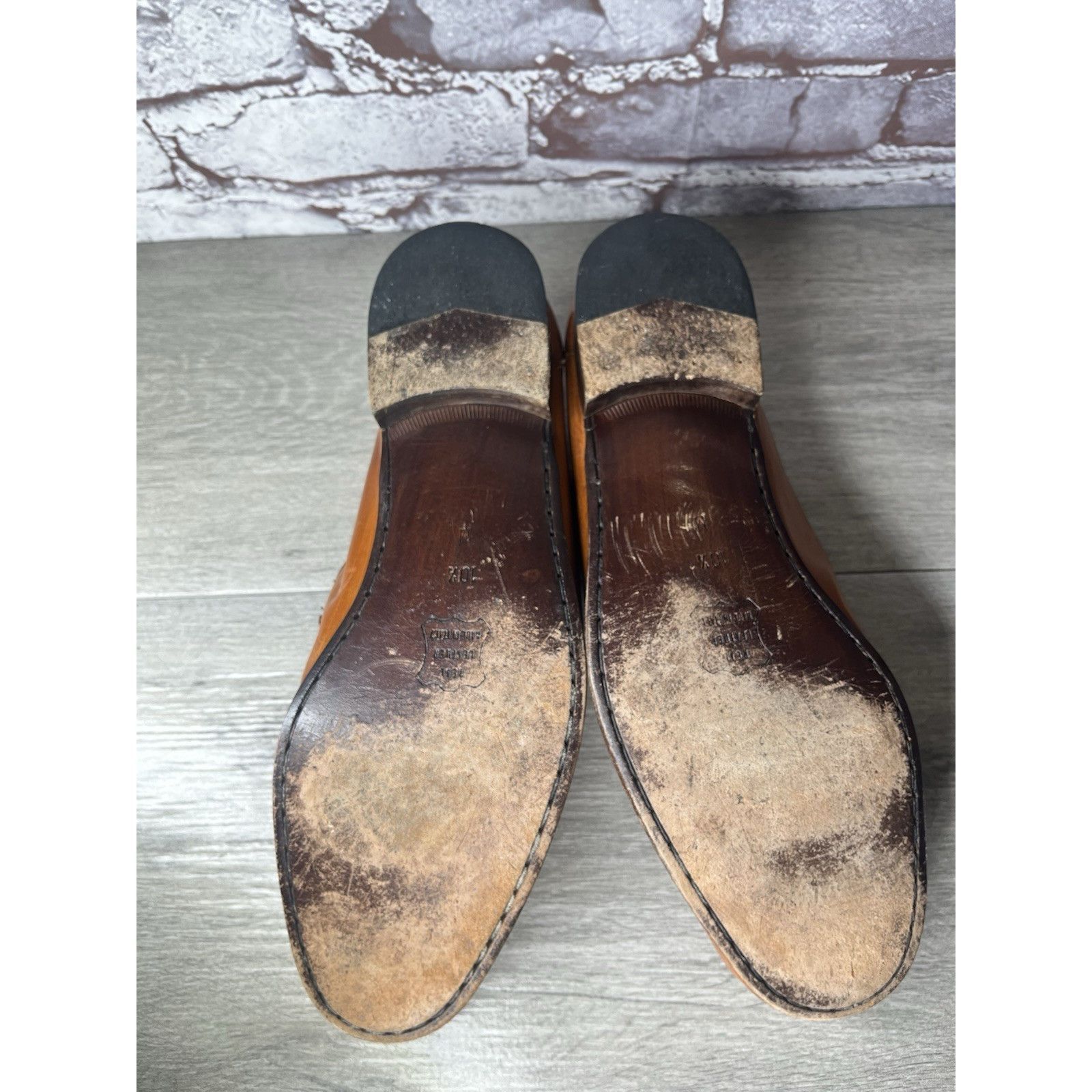 Hanover Hanover Brown Leather Kiltie Tassel VTG Loafers Dress Shoes Size US 10.5 / EU 43-44 - 7 Thumbnail