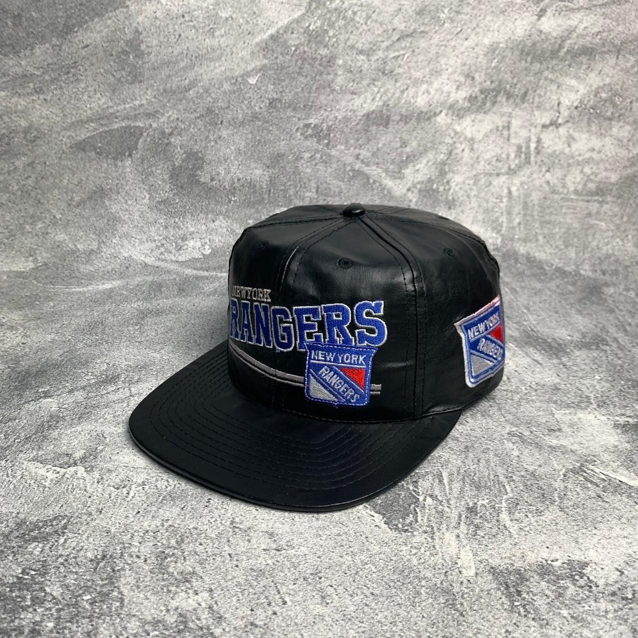 NHL Vintage New York Ranger Leather Hat Size ONE SIZE - 2 Thumbnail