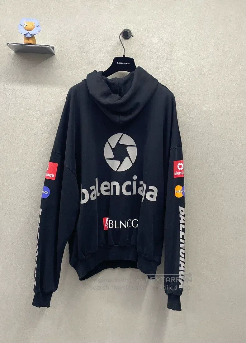 Balenciaga Balenciaga Black Racing Hoodie Size US S / EU 44-46 / 1 - 2 Thumbnail