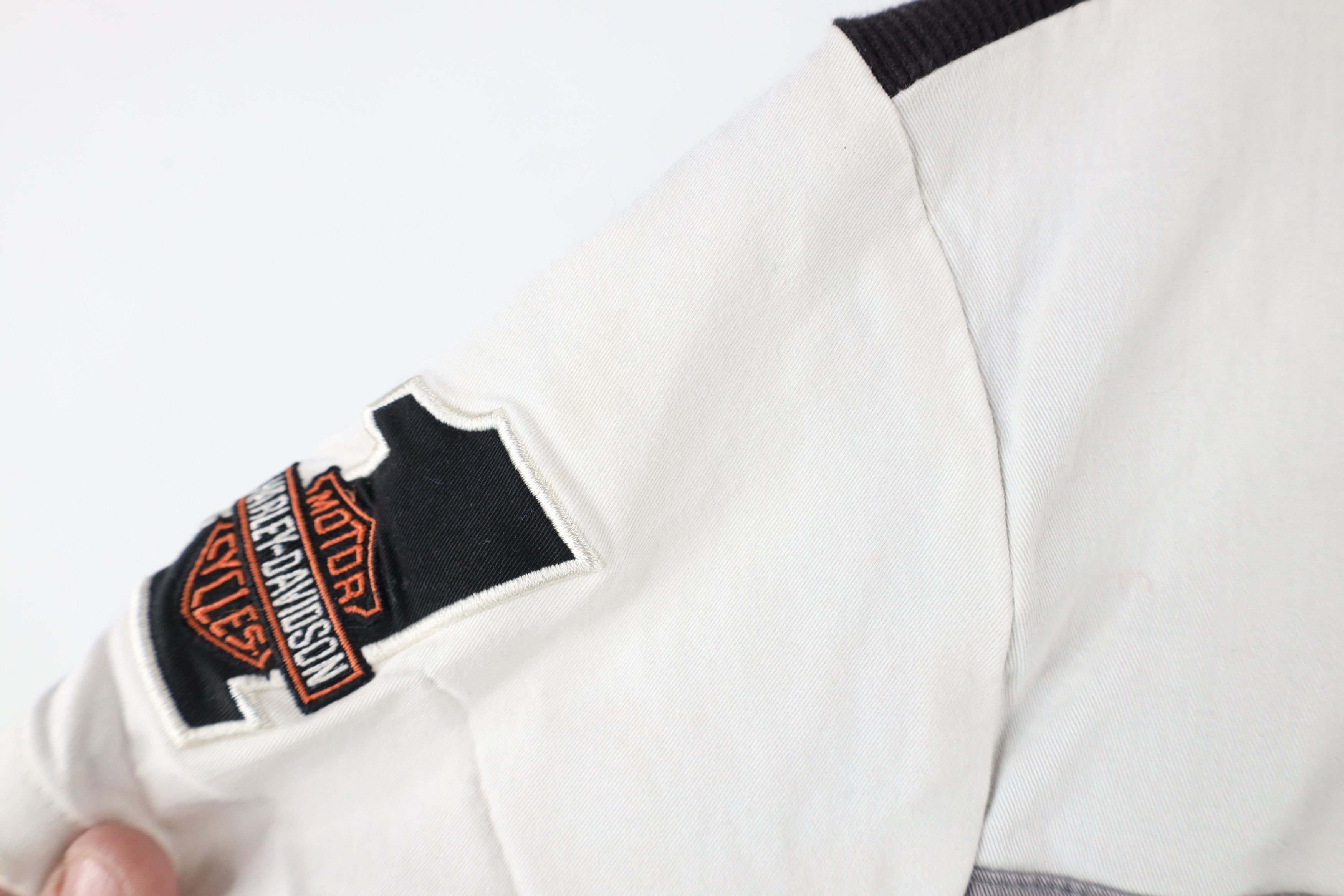 Harley Davidson × Vintage Vintage Harley Davidson Full Zip Mechanic Collared Shirt Size XL / US 12-14 / IT 48-50 - 6 Thumbnail