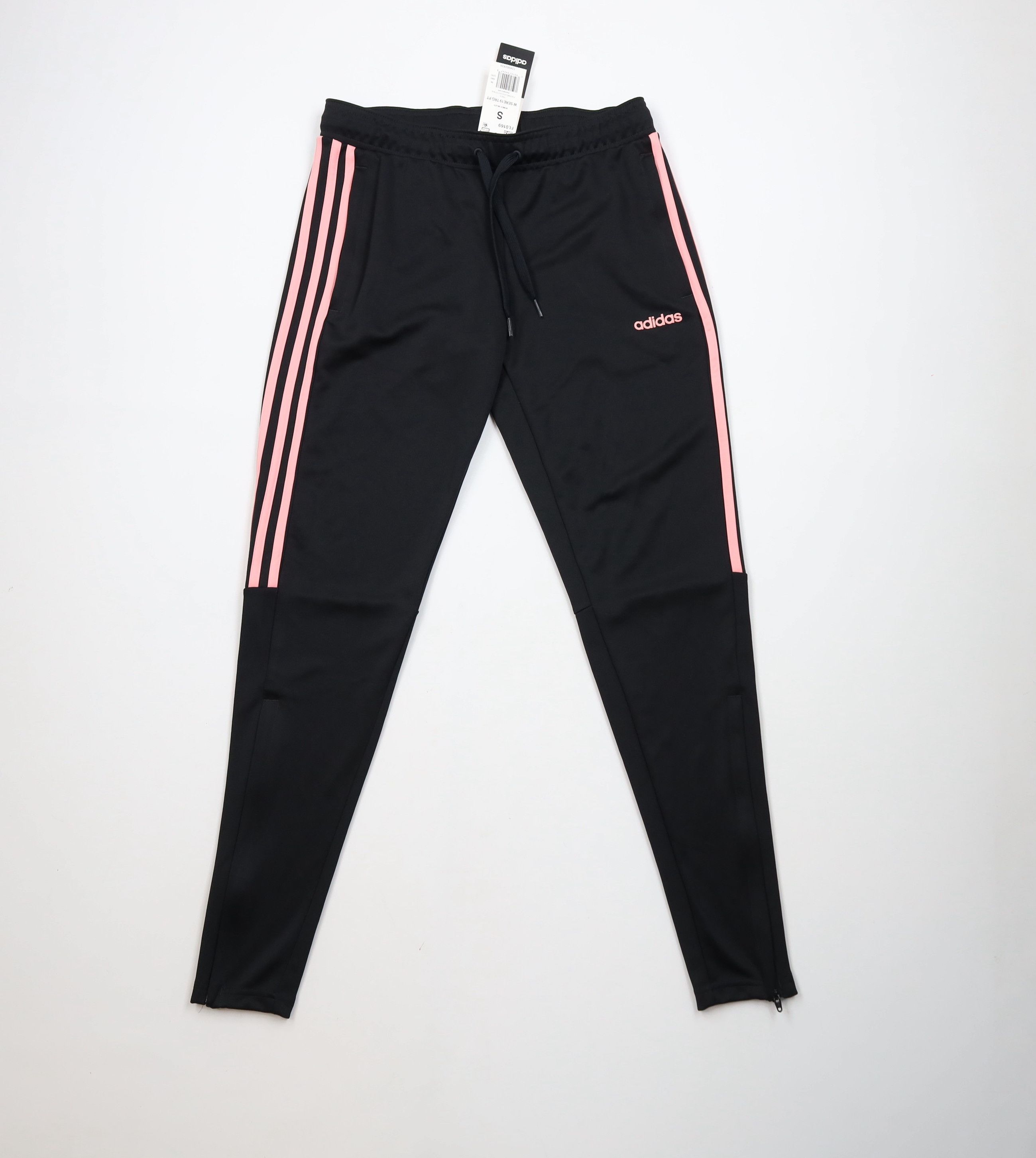 Adidas New Adidas Striped Tapered Leg Soccer Warm Up Pants Black Size 28" / US 6 / IT 42 - 1 Thumbnail