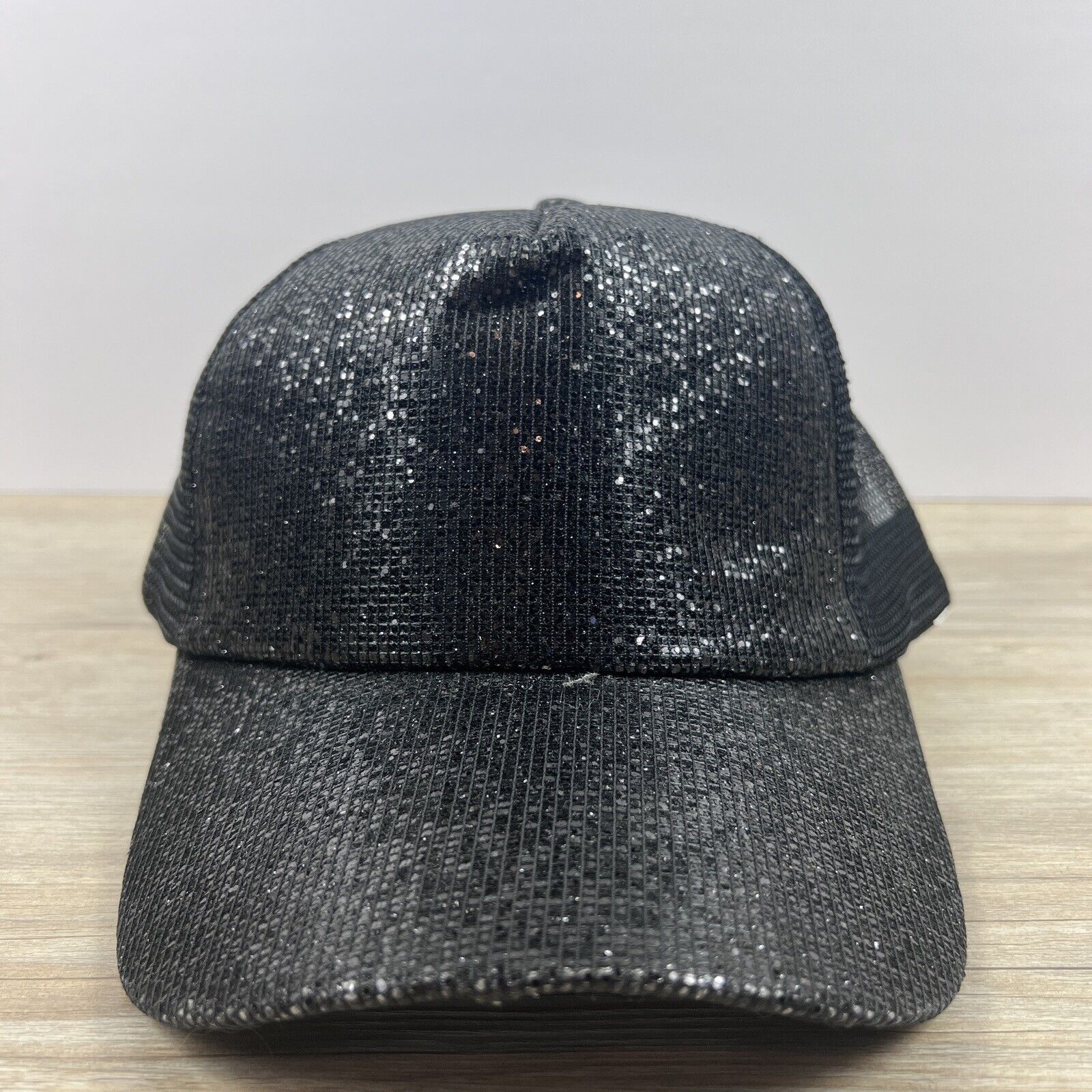 Other Black Glitter Hat Snapback Hat Black Adjustable Hat Adult Fi Size ONE SIZE - 6 Thumbnail