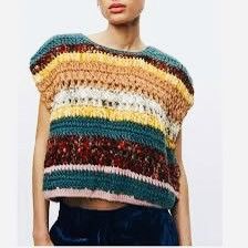 Zara ZARA Crochet Vest Size S / US 4 / IT 40 - 9 Thumbnail