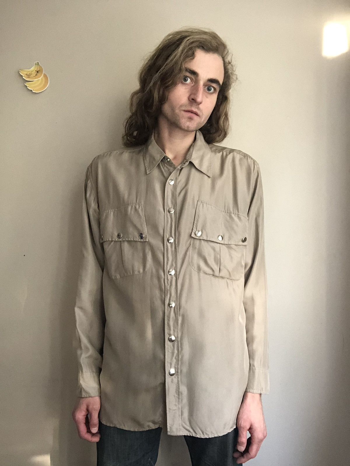 Faith Connexion Faith Connexion Silk Military Snap Button Shirt Size US S / EU 44-46 / 1 - 14 Thumbnail
