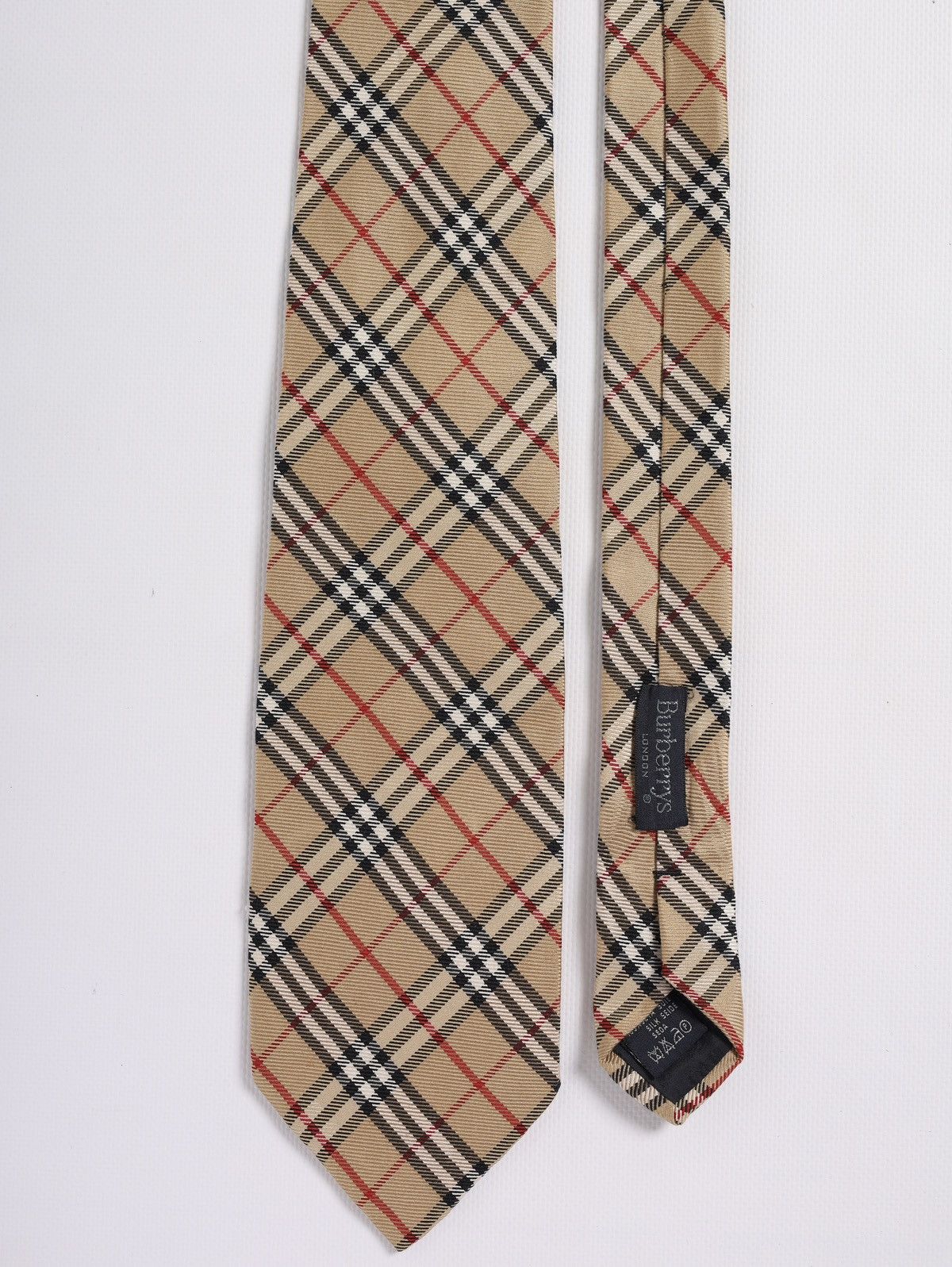 Burberry Burberrys Vintage Nova Check Plaid Silk Tie Size ONE SIZE - 3 Thumbnail