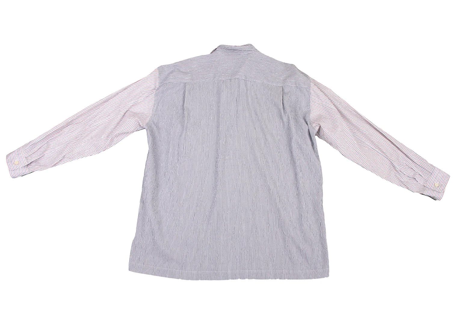 Issey Miyake Stripe Long Sleeve Shirt in Navy and White Size US M / EU 48-50 / 2 - 13 Thumbnail