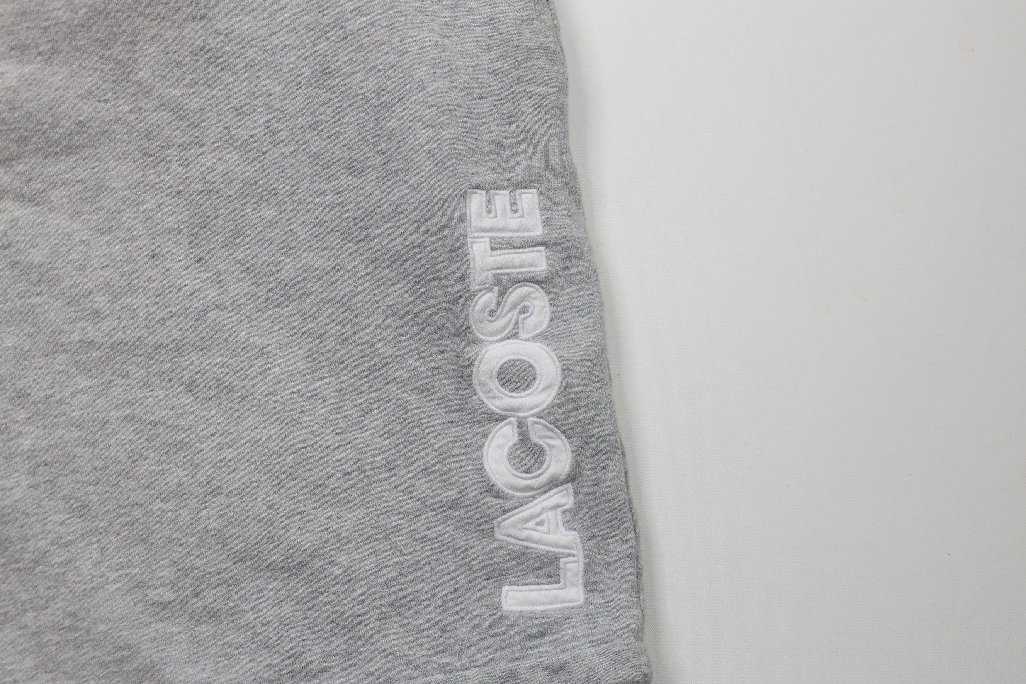 Lacoste × Vintage Lacoste Out Croc Logo Above Knee Sweatpants Shorts Gray Size US 38 / EU 54 - 10 Thumbnail