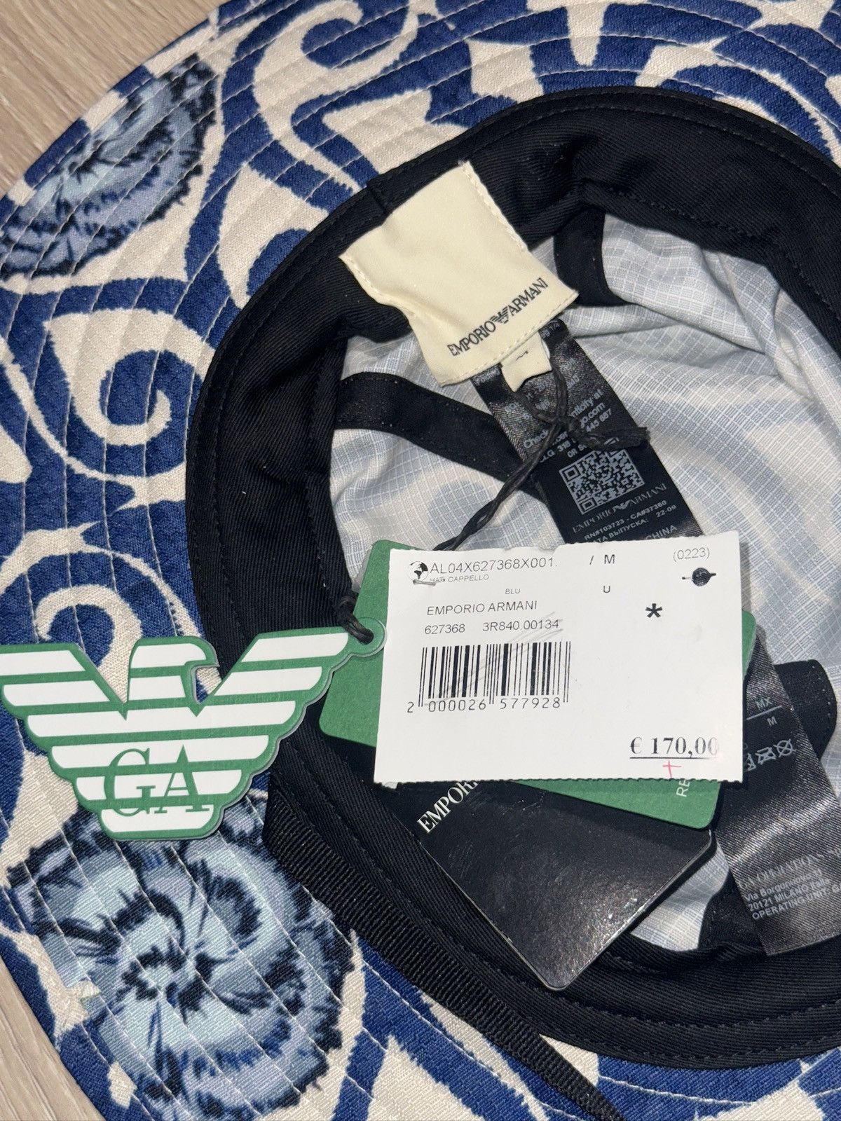 Emporio Armani Emporio Armani Patterned Panama Hat unisex Size ONE SIZE - 4 Thumbnail