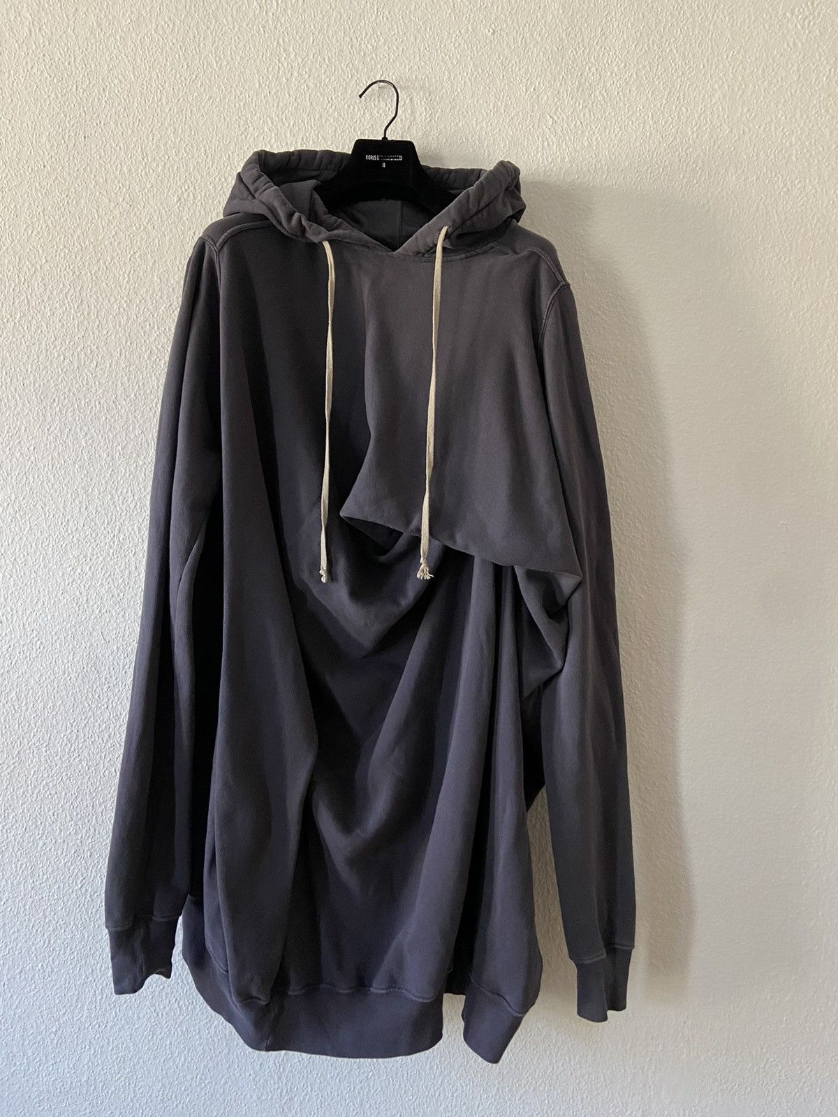 image of Rick Owens Drkshdw Draped “Seahorse” Hoodie in Purple, Men's (Size XL)