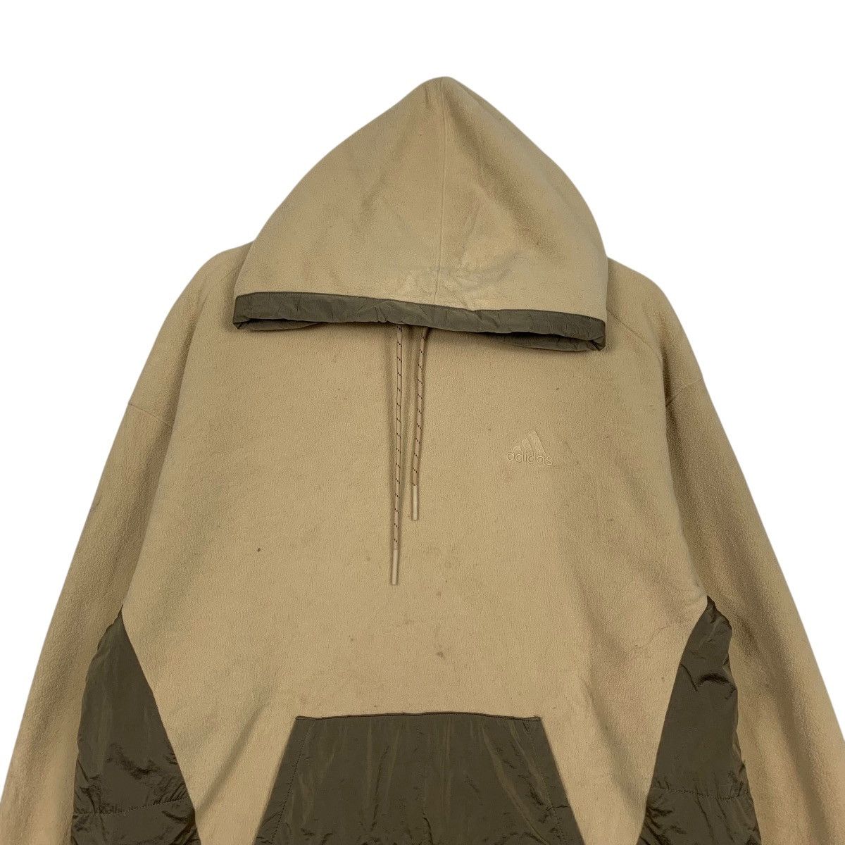 Adidas ADIDAS Small Logo Hybrid Fleece Pullover Hoodies #1616-C72 Size US L / EU 52-54 / 3 - 4 Thumbnail