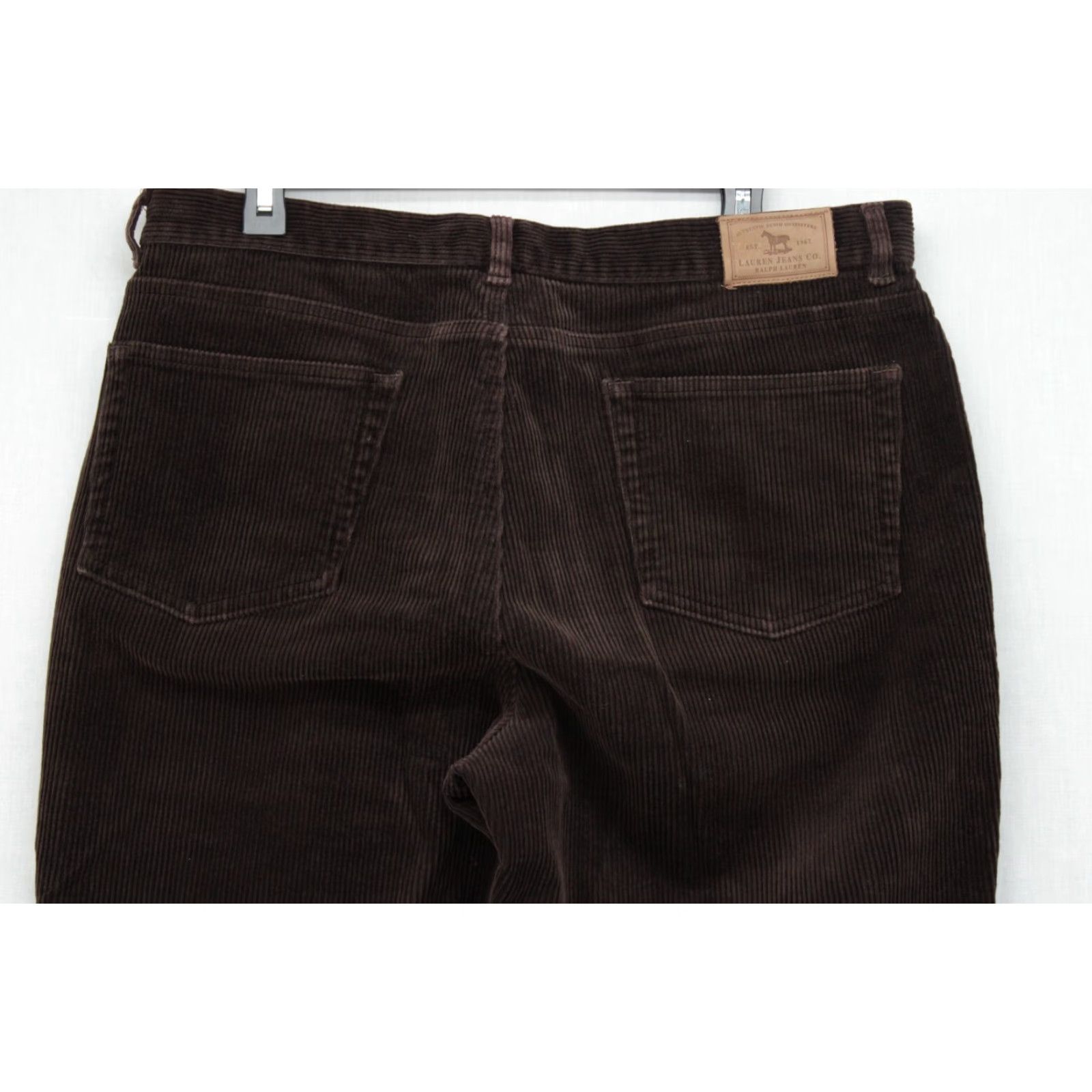 Ralph Lauren LAUREN RALPH LAUREN Women Corduroy Straight Leg Pants Brown 36x31 Size 14 Preppy Classic 14 Pants Brown Size 36" / US 14 / IT 50 - 6 Thumbnail