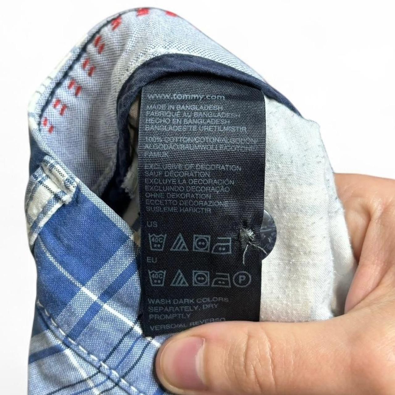 Tommy Hilfiger × Vintage Vintage Style Tommy Hilfiger Plaid Blue Shorts Size US 35 - 8 Thumbnail