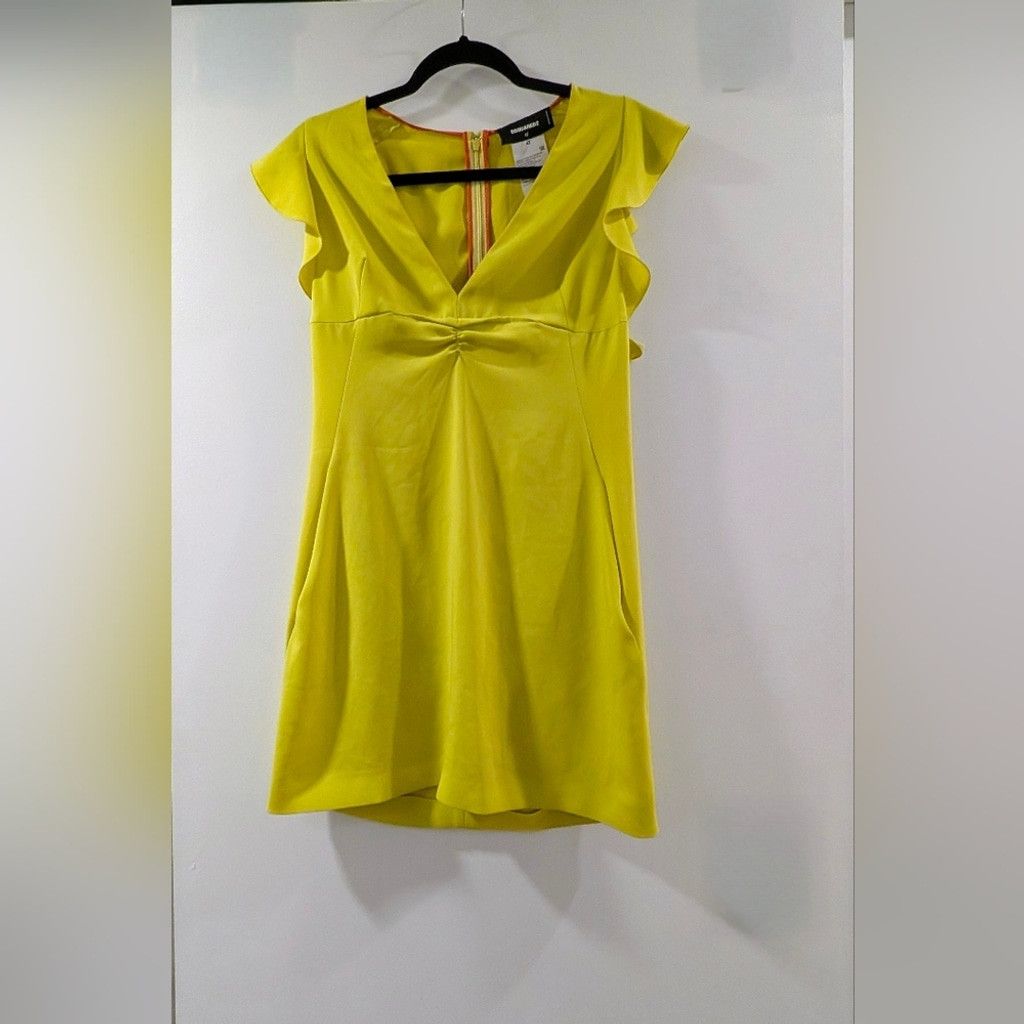 Dsquared2 DSQUARED Acid Green Dress With Pockets Size M / US 6-8 / IT 42-44 - 5 Thumbnail