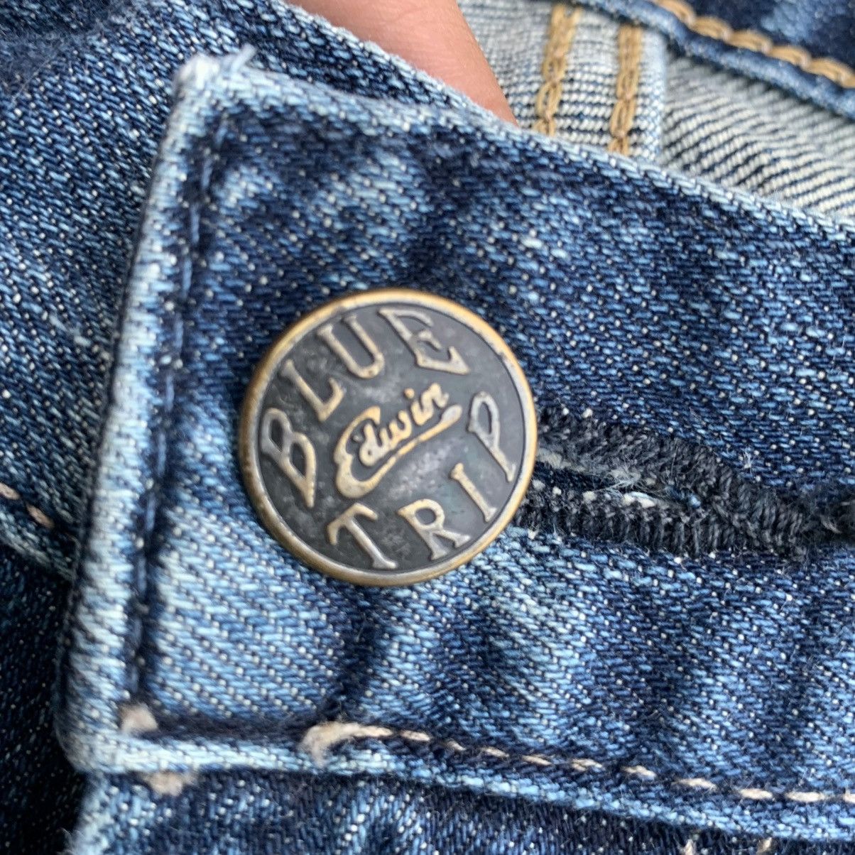 Edwin Vintage Edwin Tokyo Japan Blue Trip Denim Jeans W32 Size US 32 / EU 48 - 9 Thumbnail